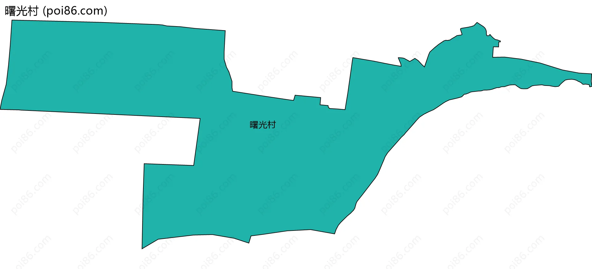 曙光村边界地图