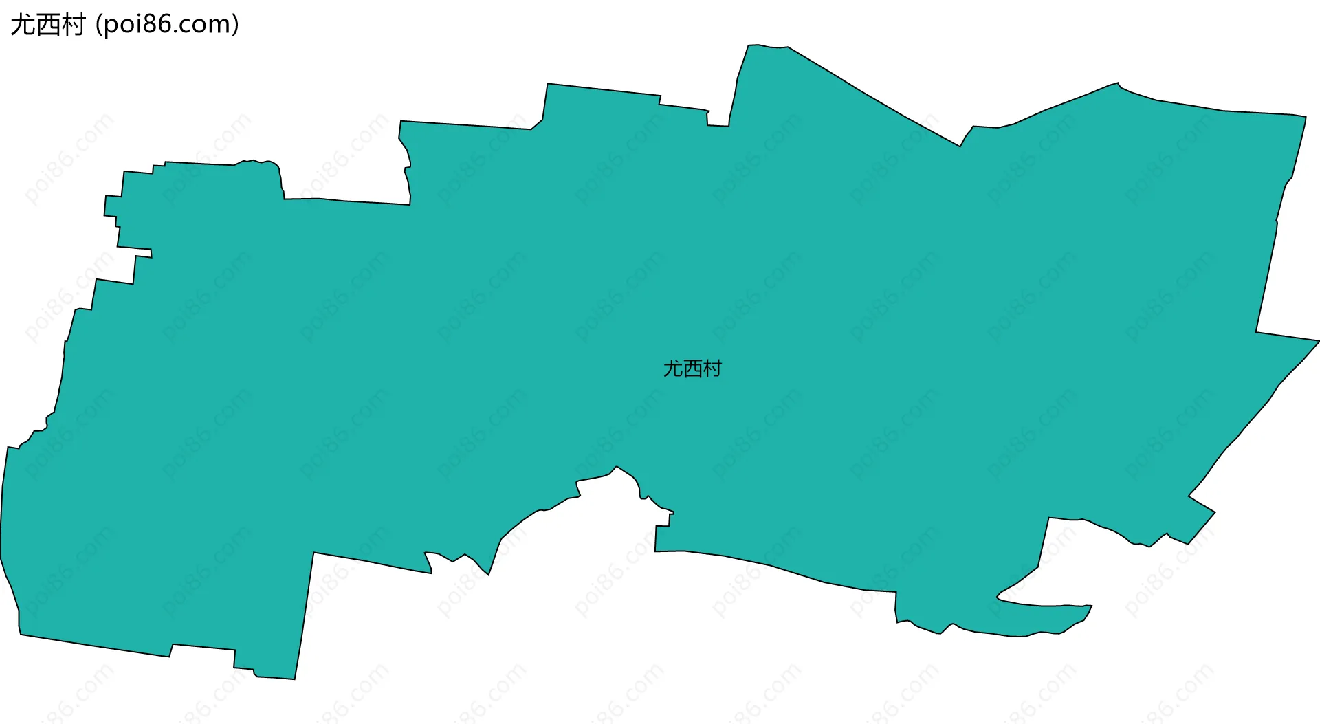 尤西村边界地图