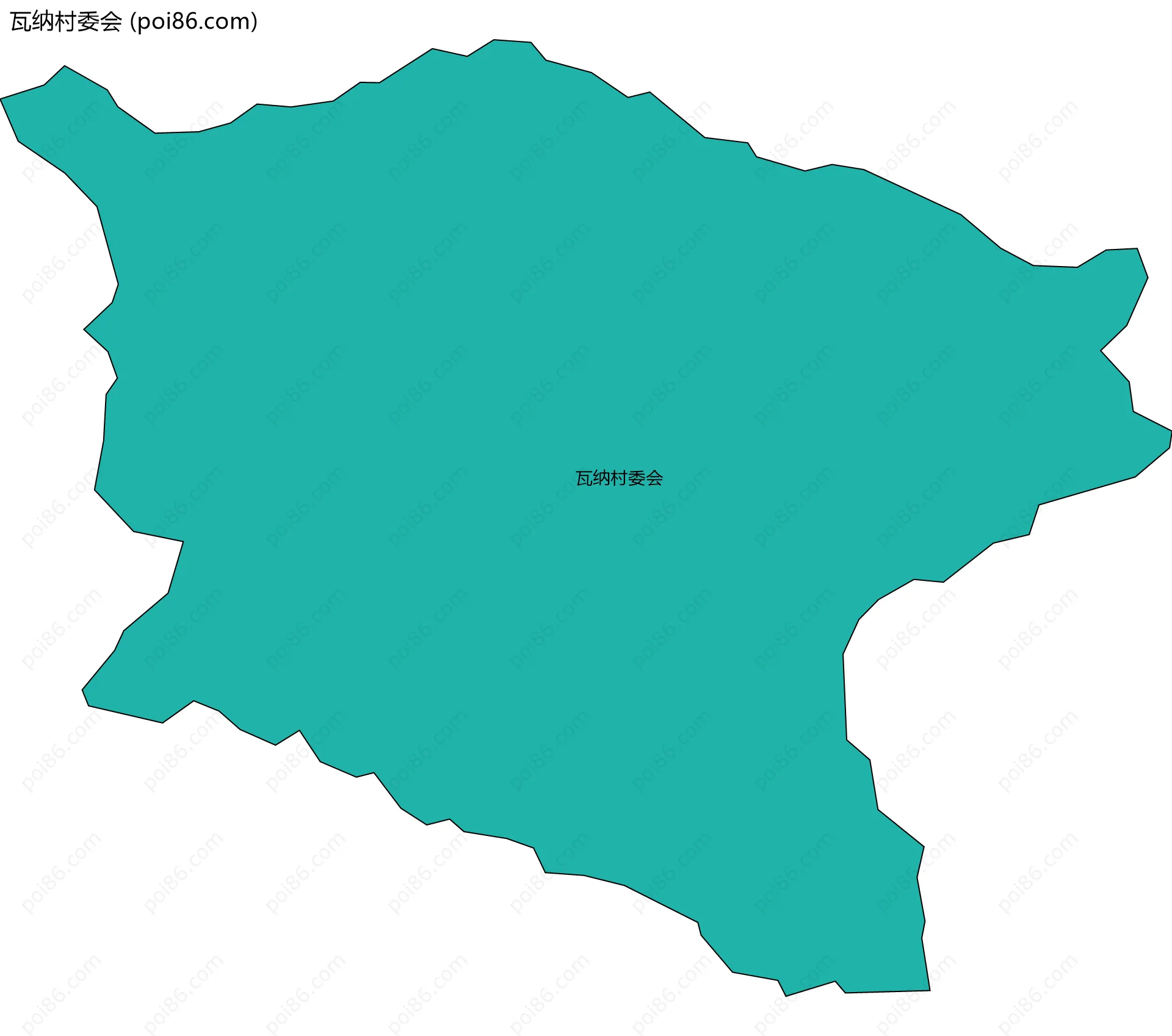 瓦纳村委会边界地图