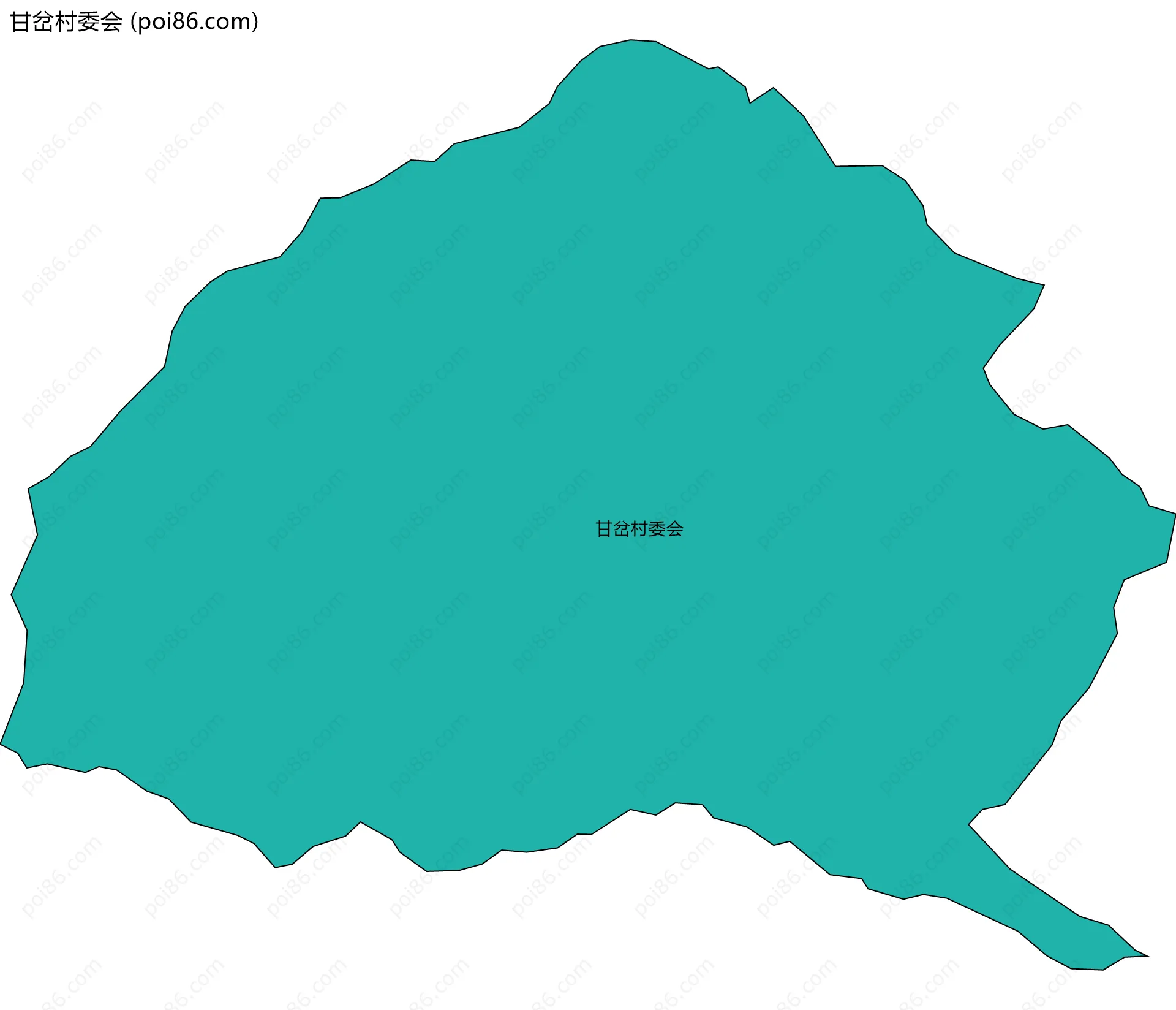 甘岔村委会边界地图