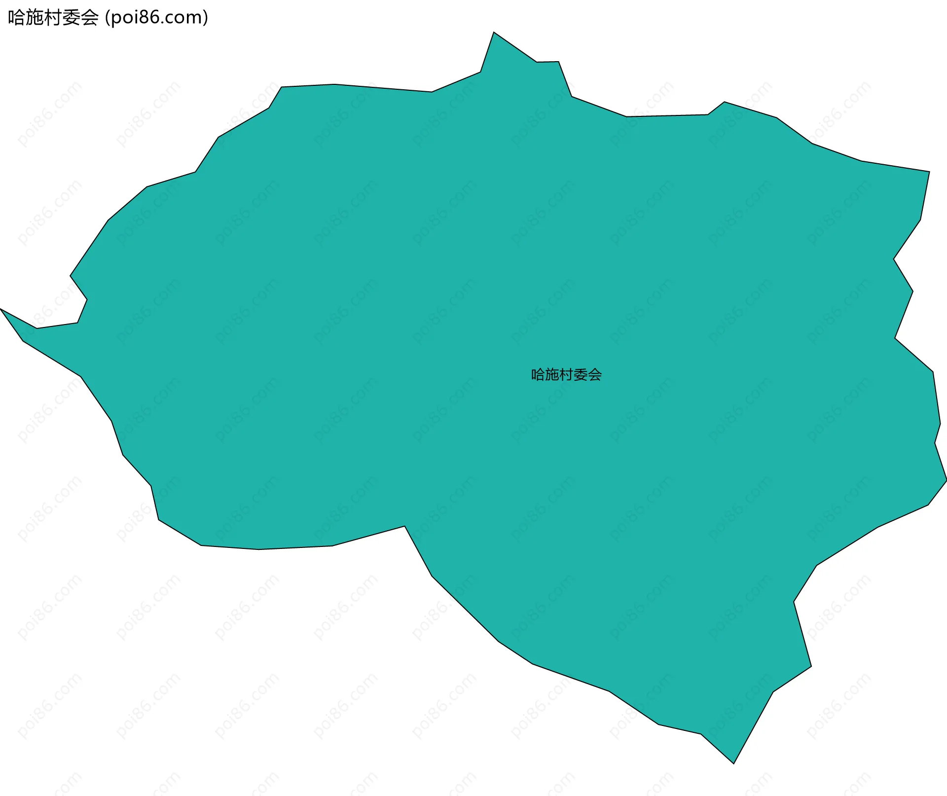 哈施村委会边界地图