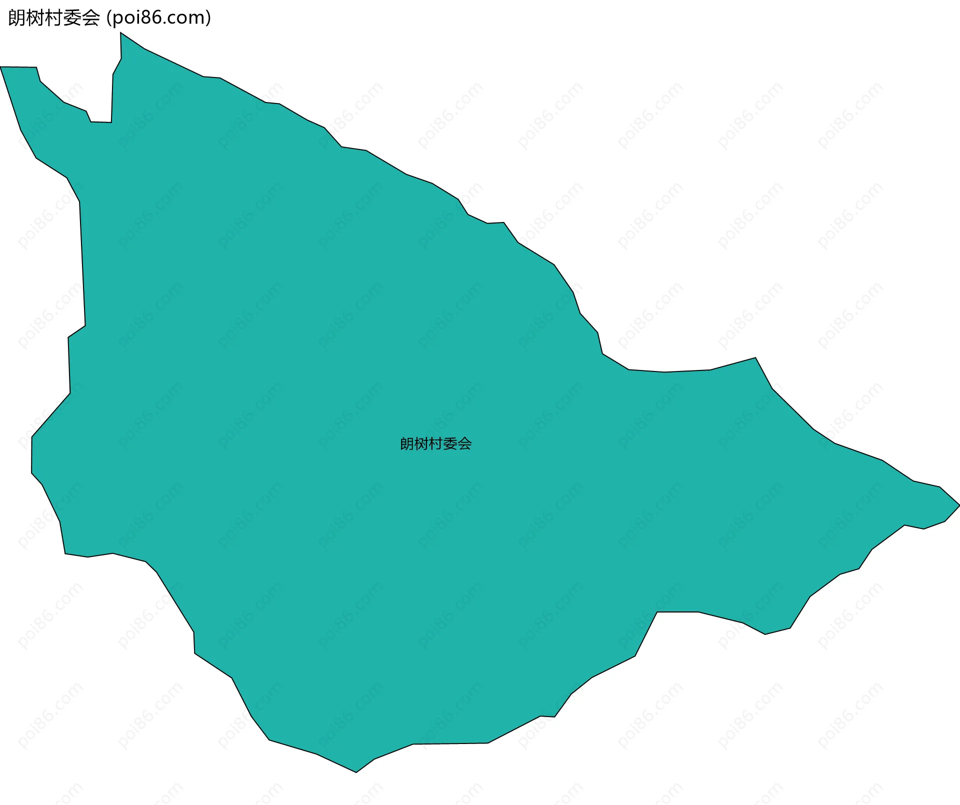 朗树村委会边界地图