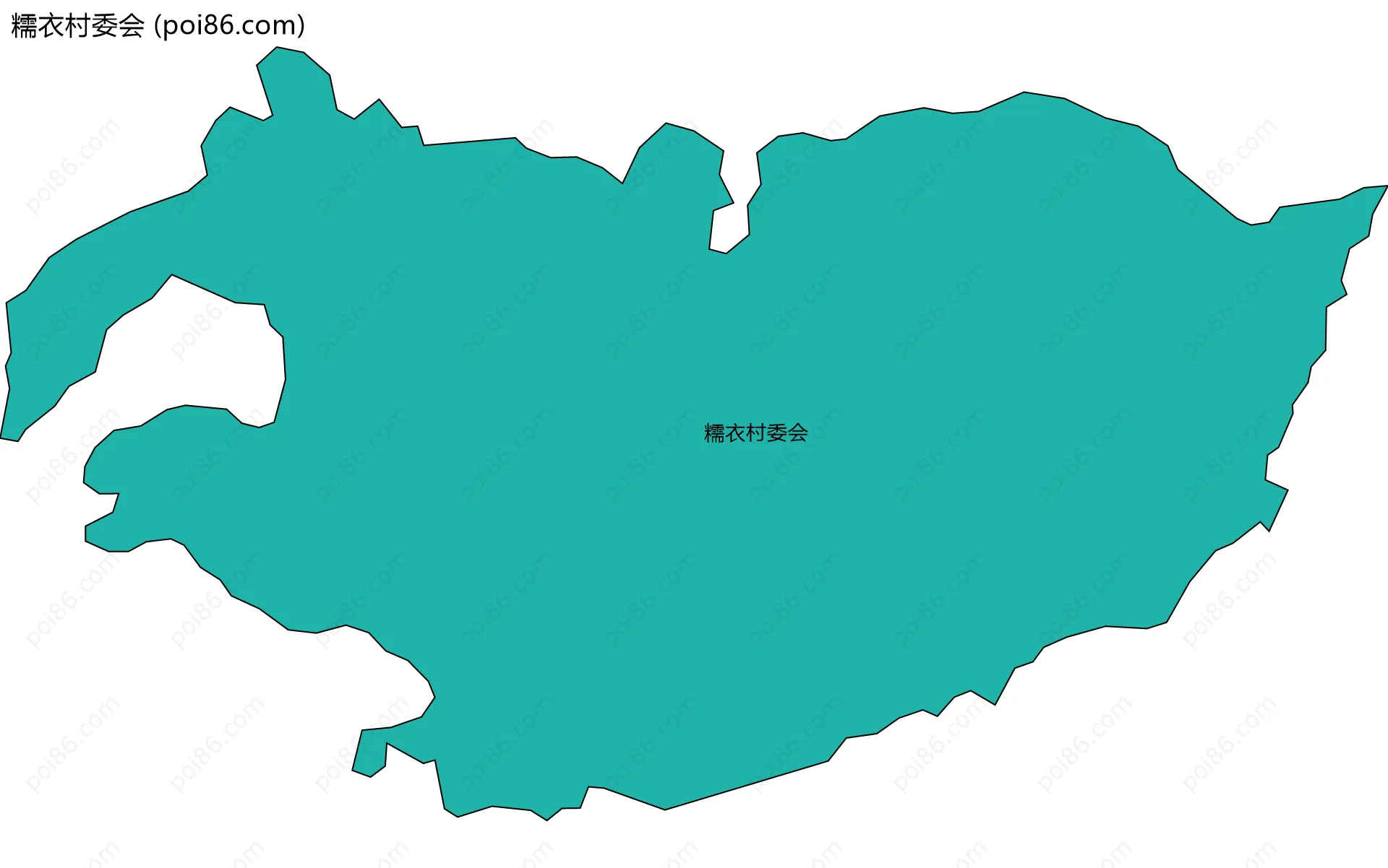 糯衣村委会边界地图