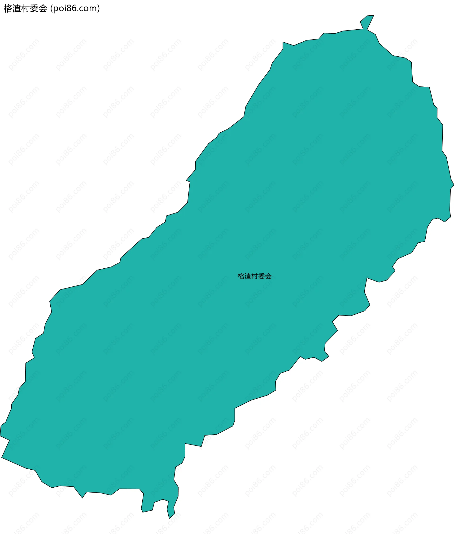 格渣村委会边界地图