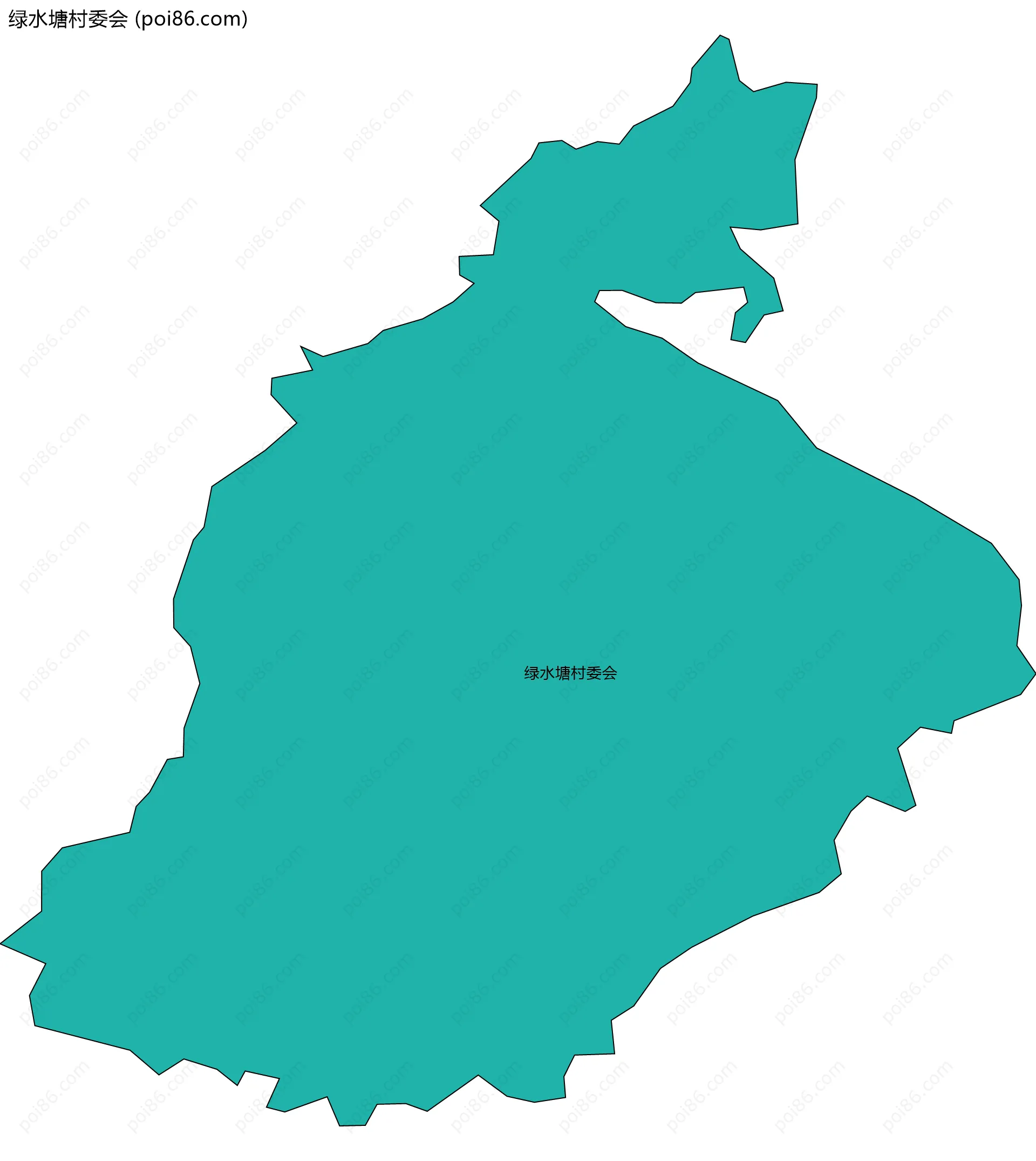 绿水塘村委会边界地图