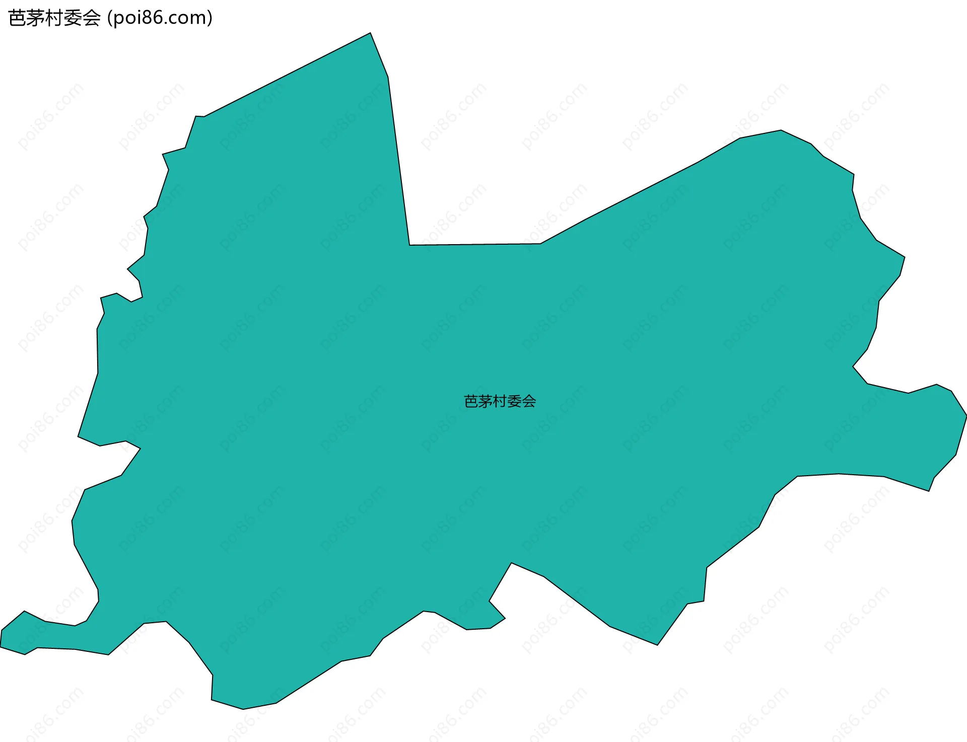芭茅村委会边界地图