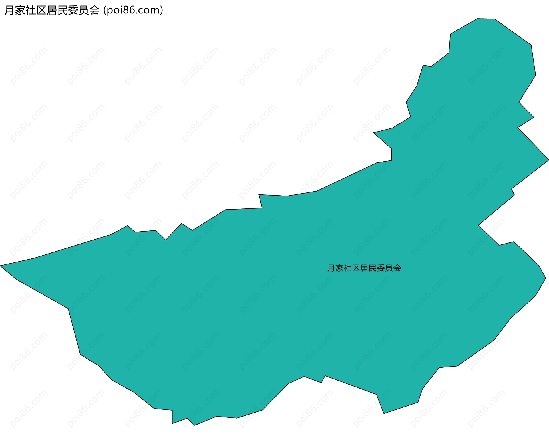 月家社区居民委员会边界地图