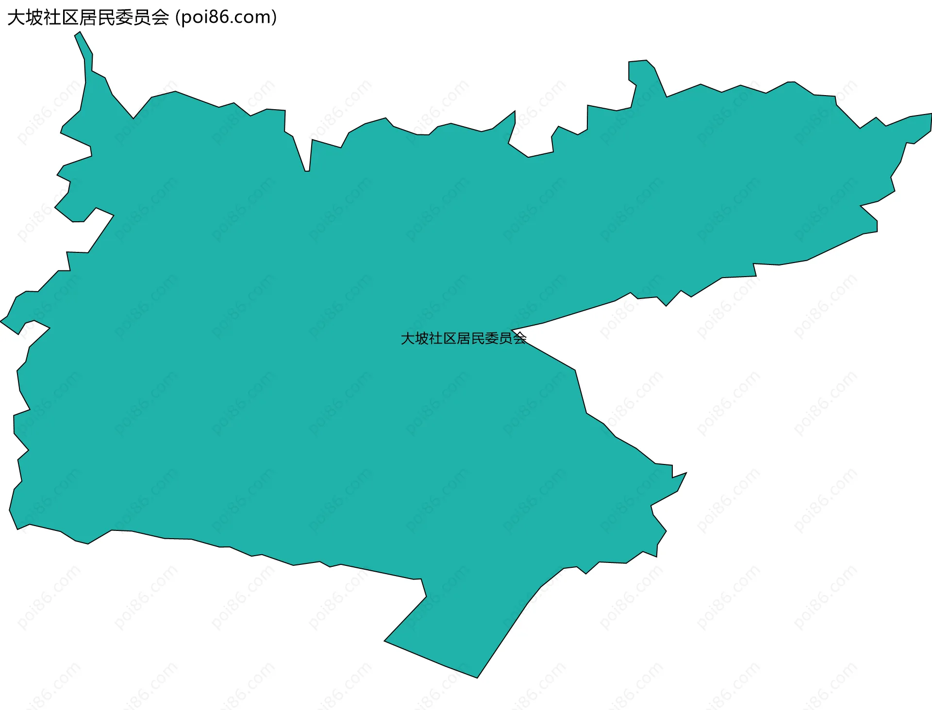 大坡社区居民委员会边界地图