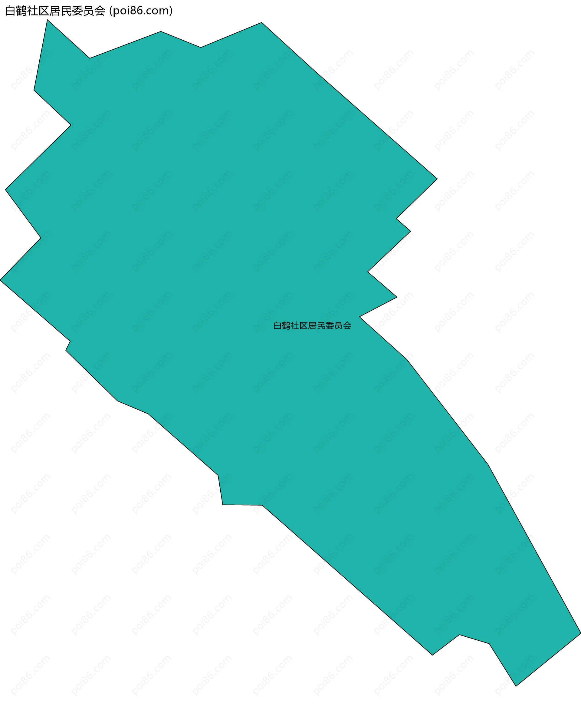 白鹤社区居民委员会边界地图