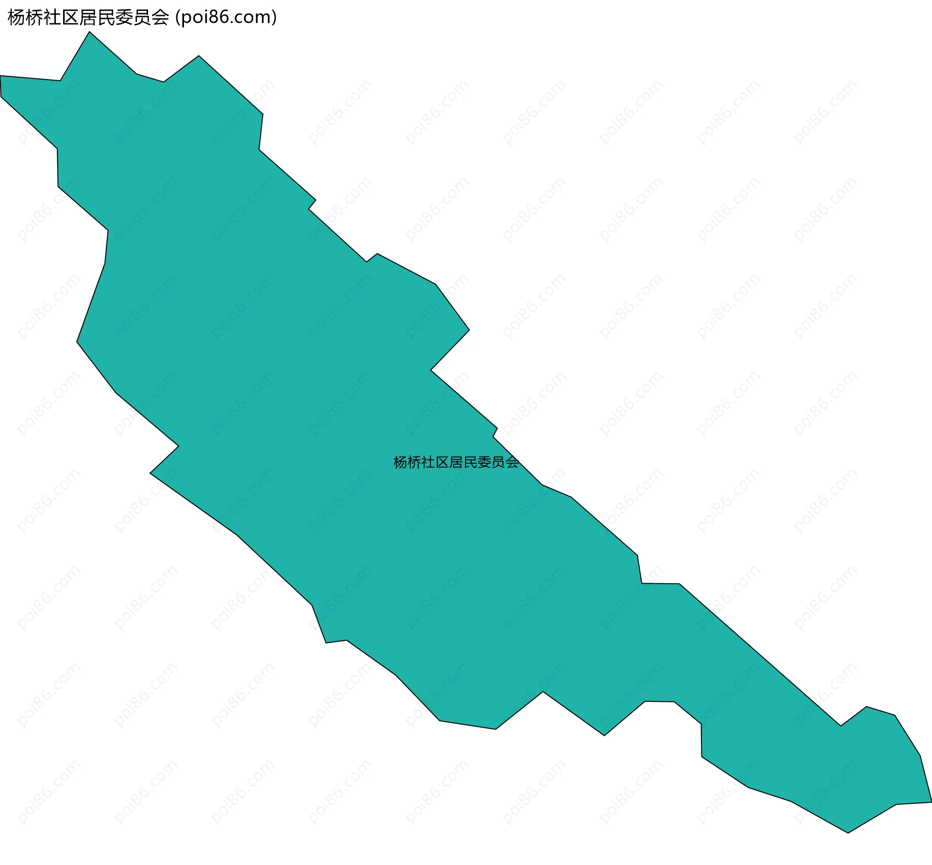 杨桥社区居民委员会边界地图