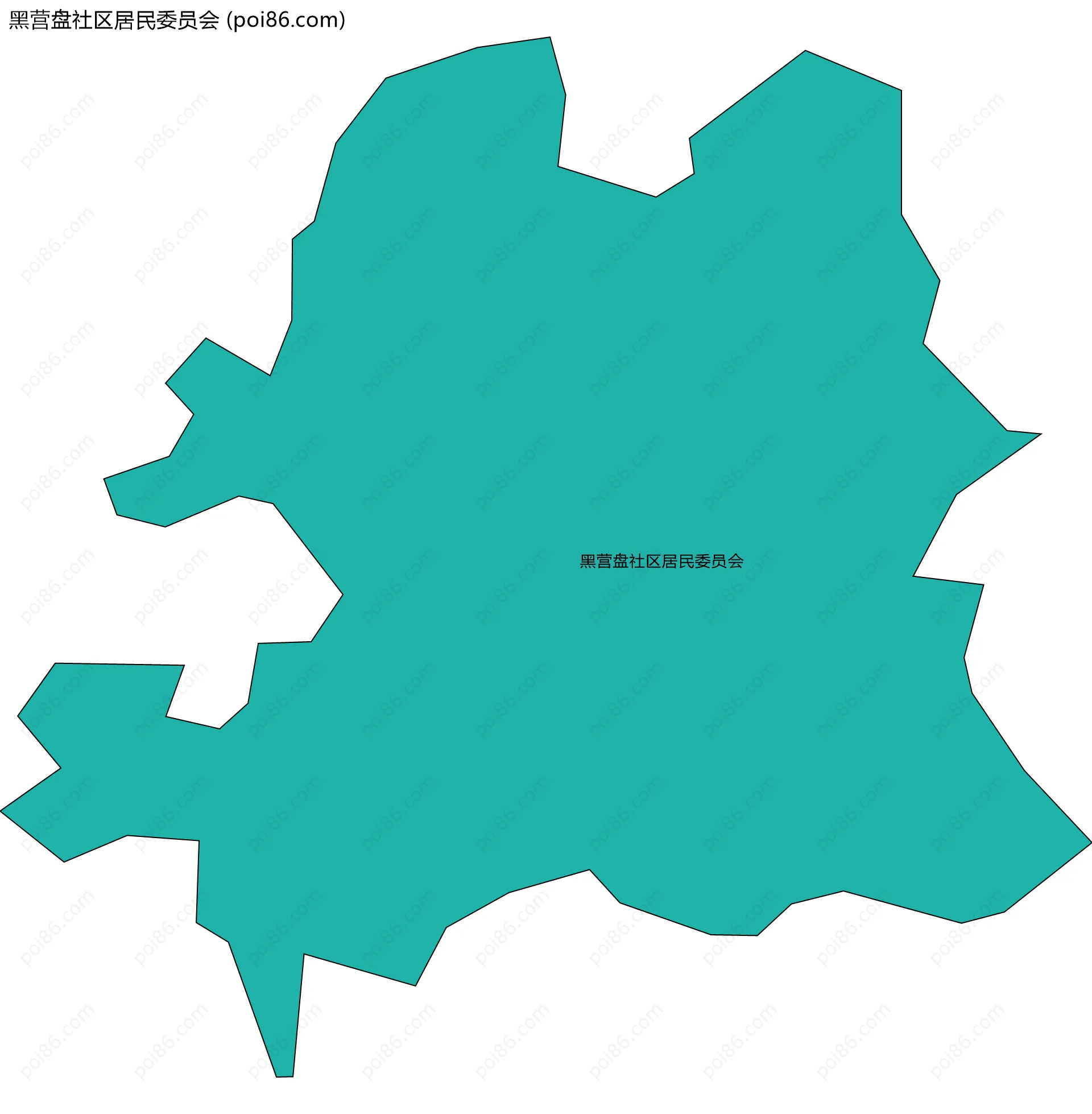 黑营盘社区居民委员会边界地图