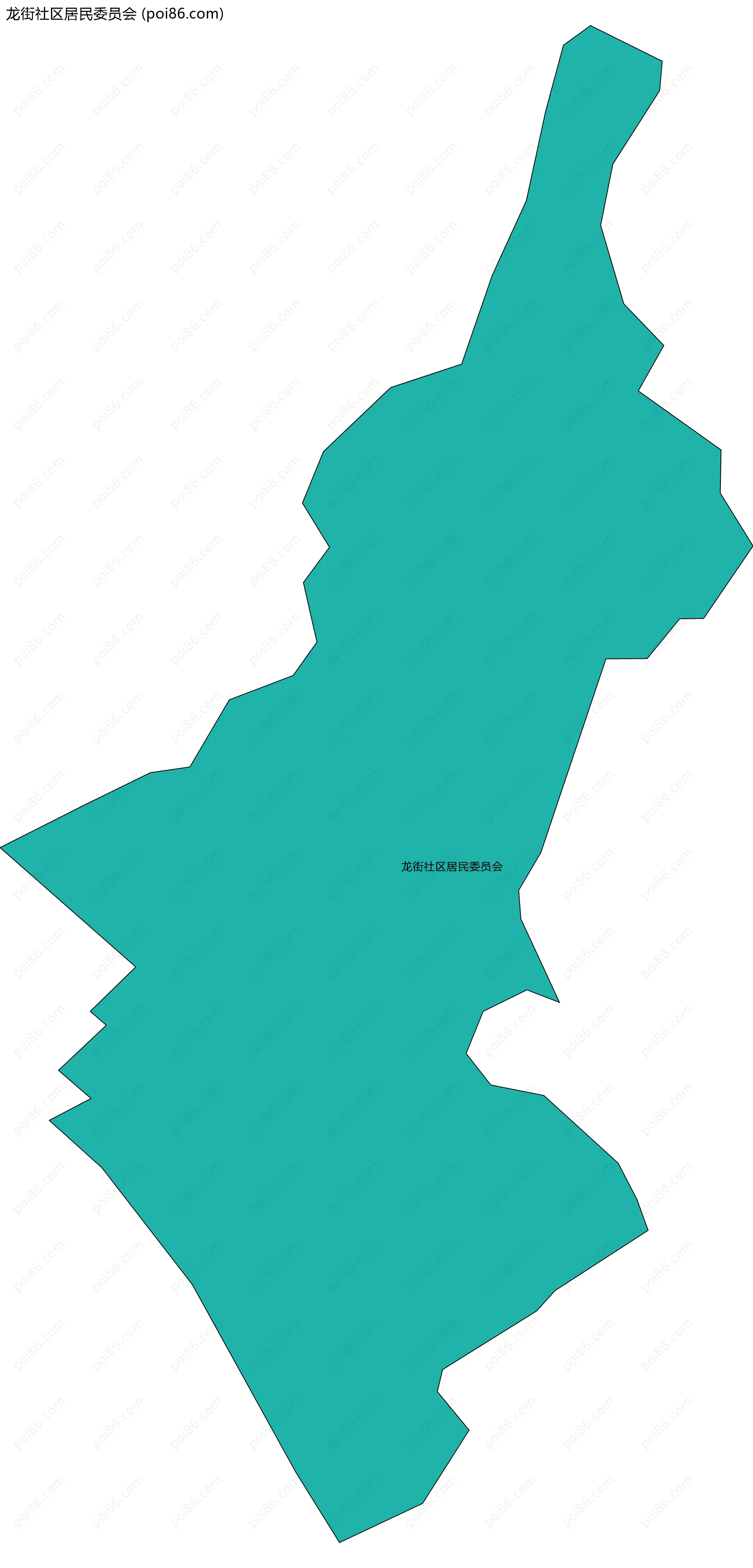 龙街社区居民委员会边界地图