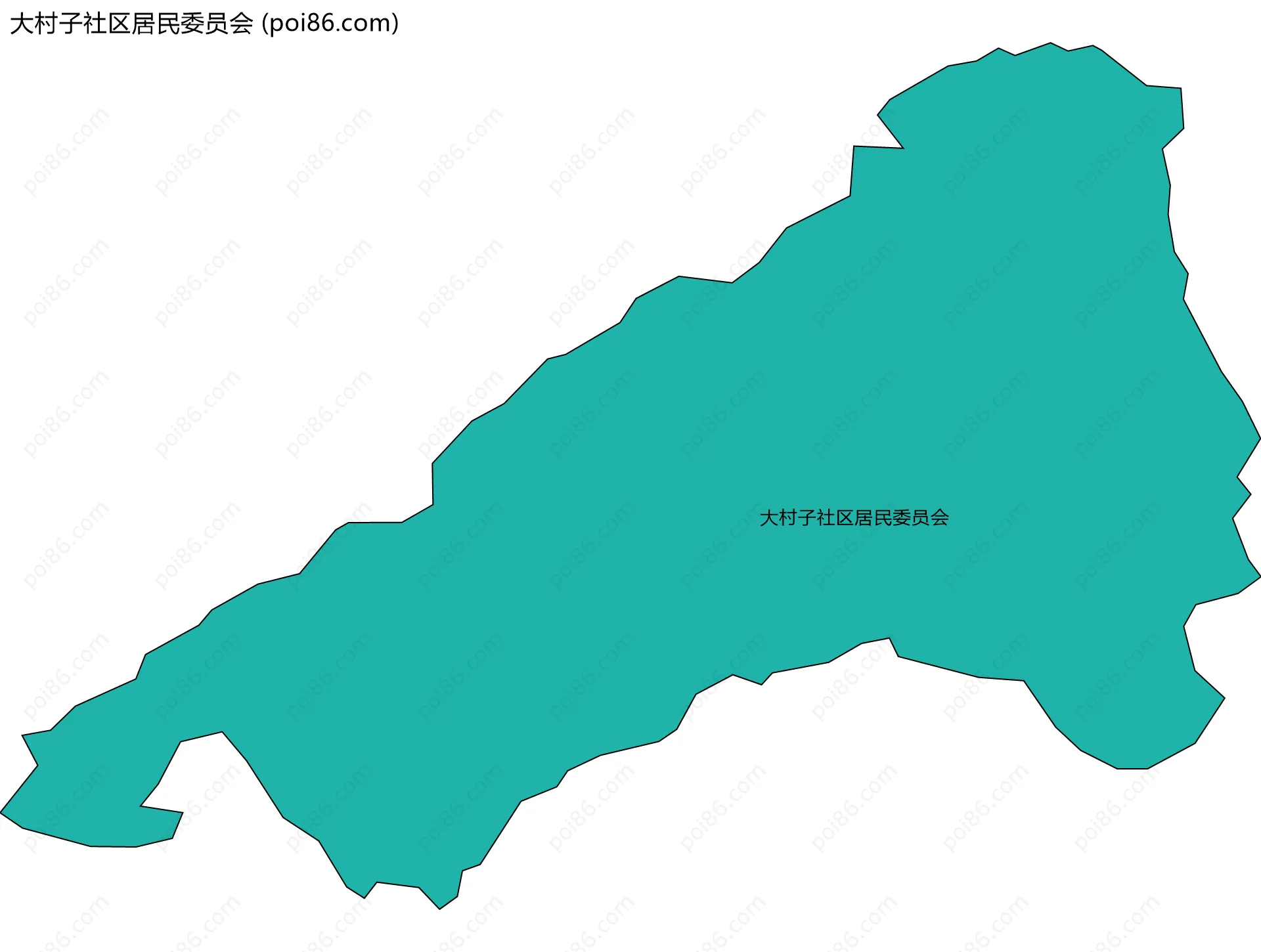 大村子社区居民委员会边界地图
