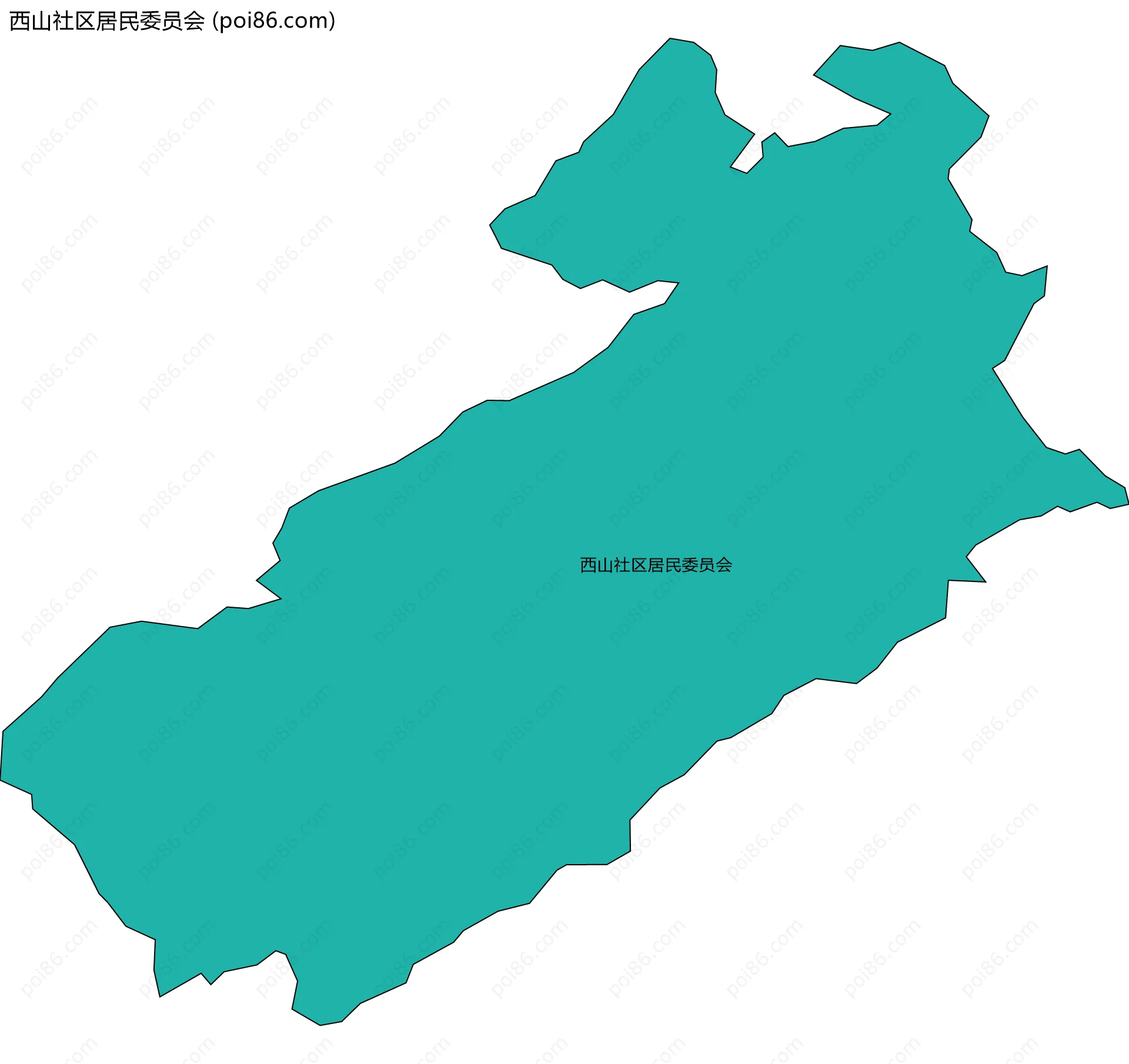 西山社区居民委员会边界地图