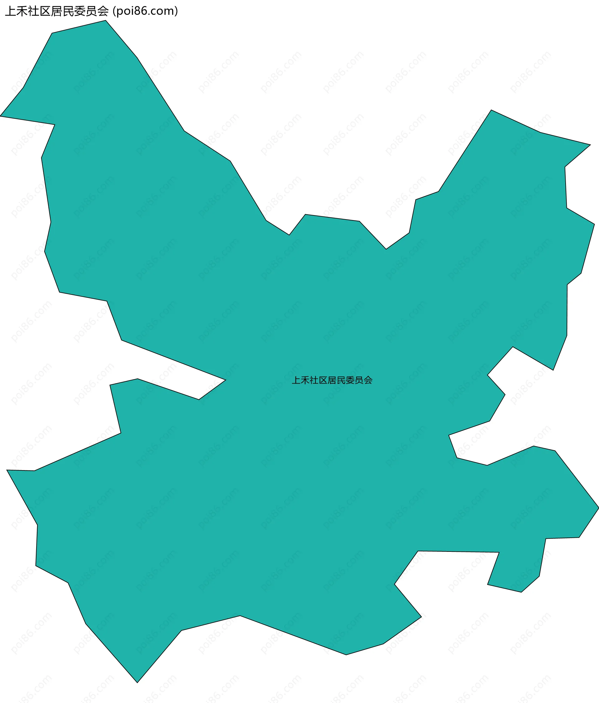 上禾社区居民委员会边界地图