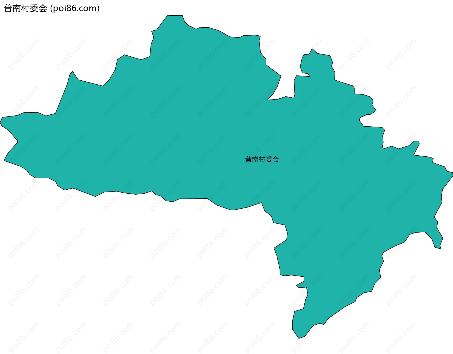 普南村委会边界地图