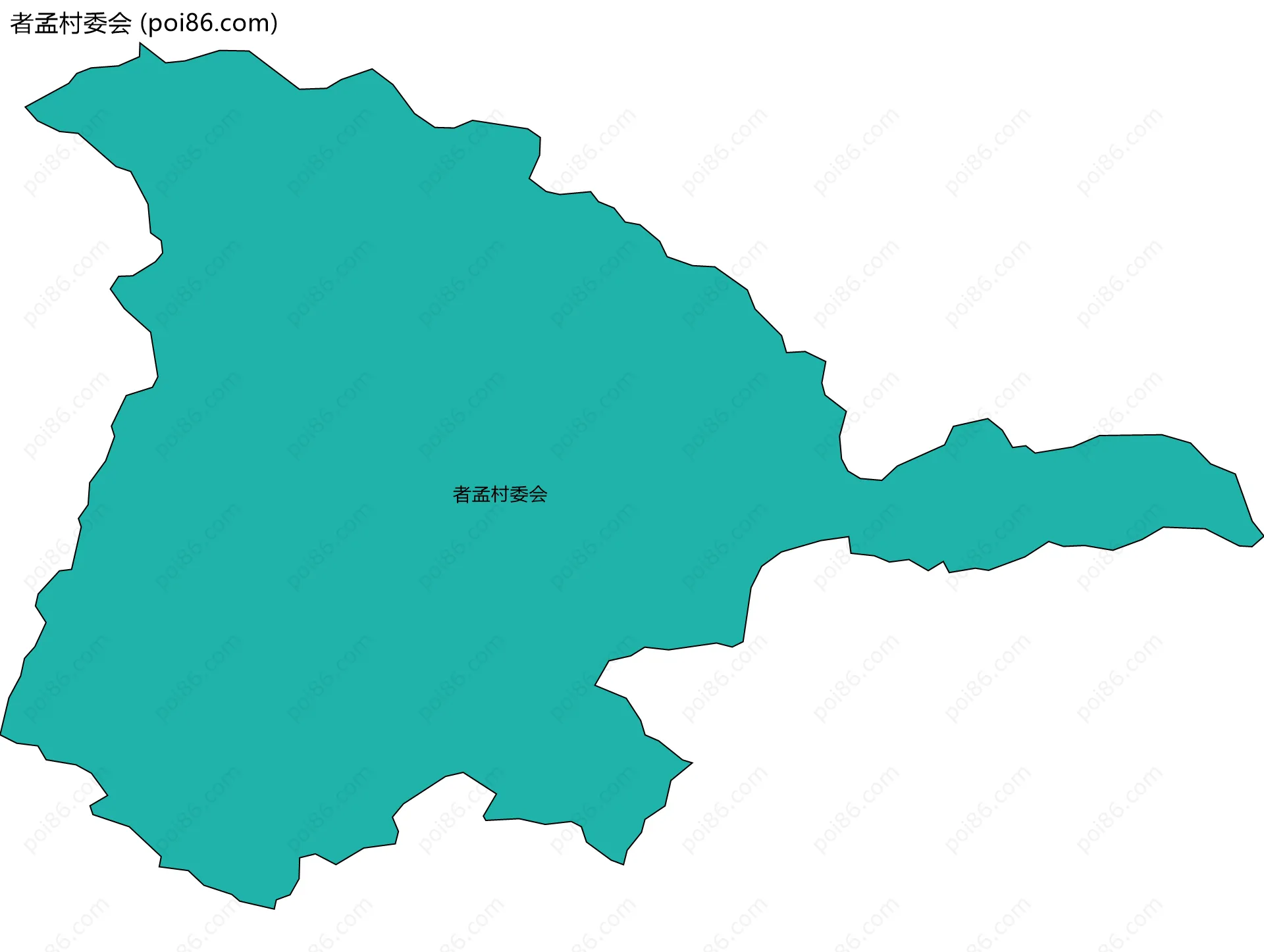 者孟村委会边界地图