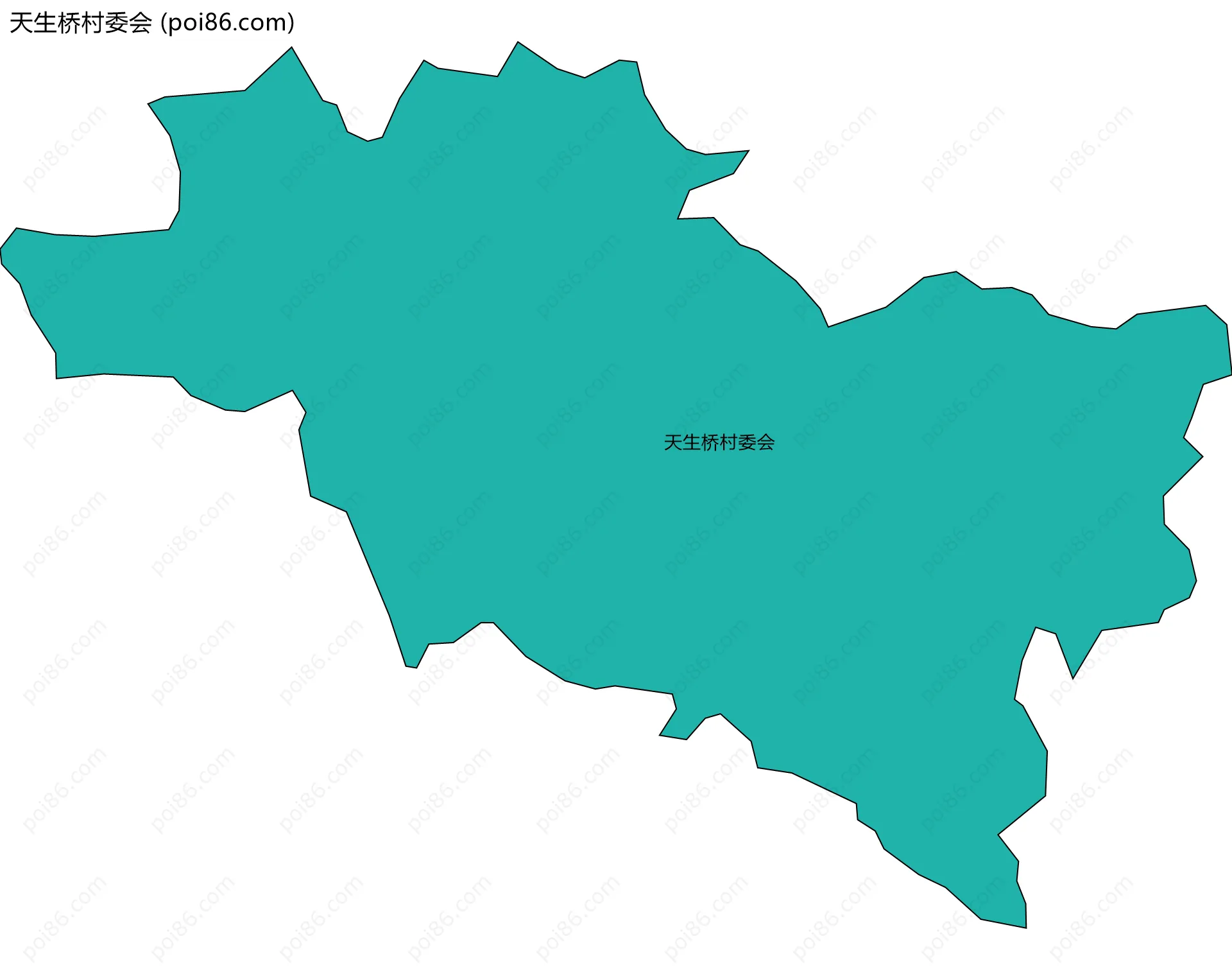 天生桥村委会边界地图