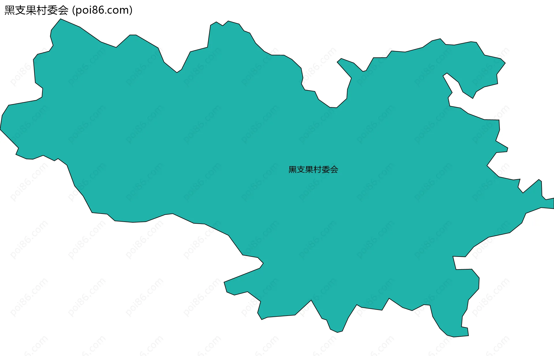 黑支果村委会边界地图