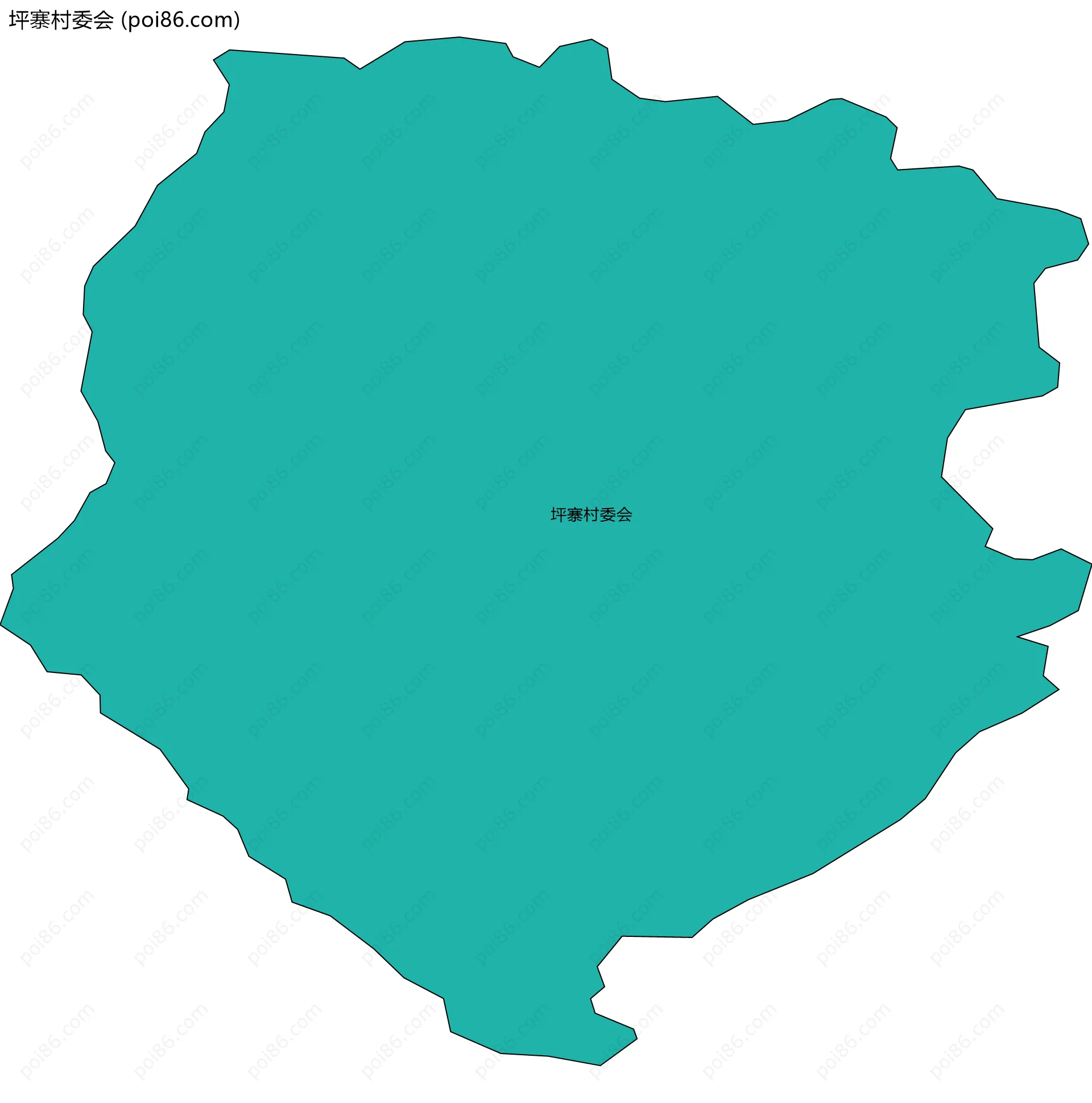 坪寨村委会边界地图