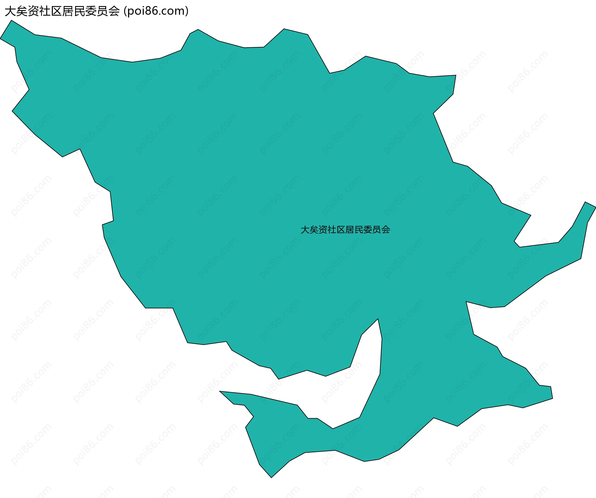 大矣资社区居民委员会边界地图