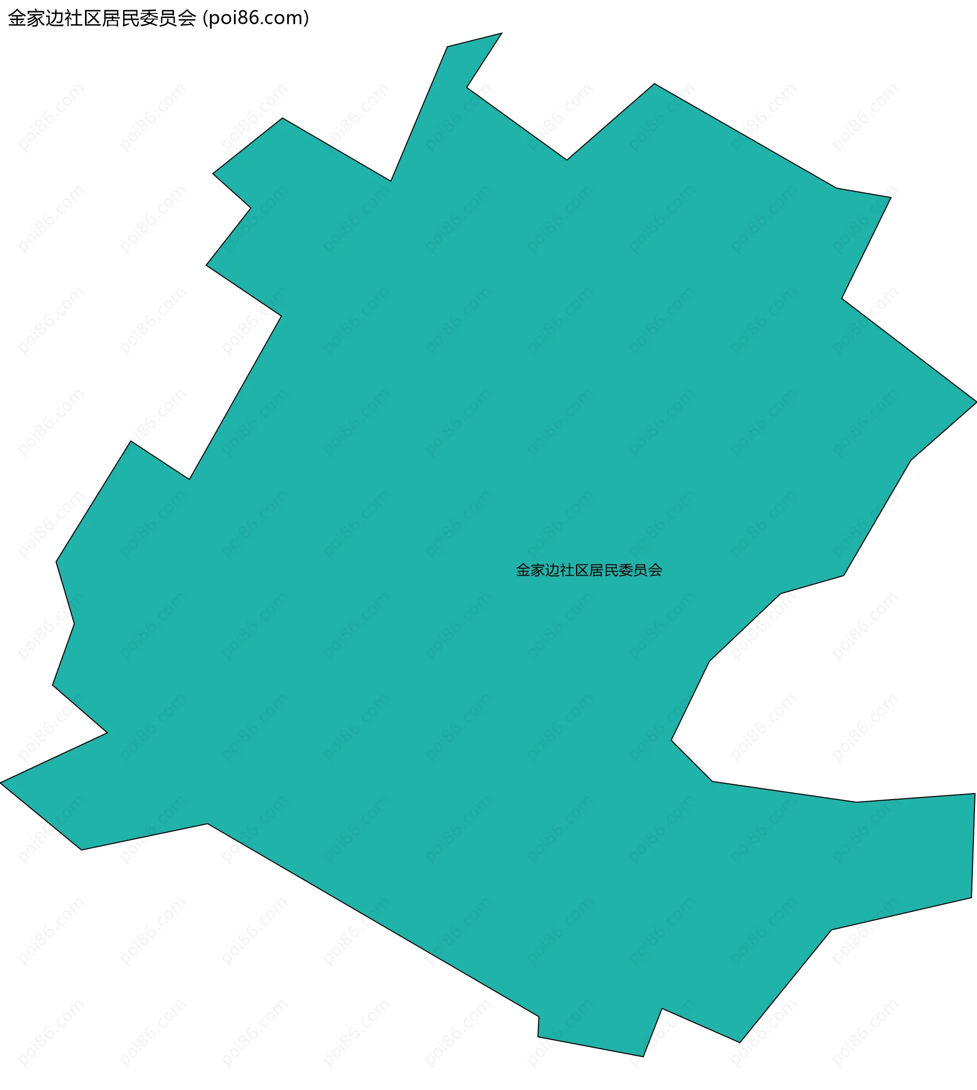 金家边社区居民委员会边界地图