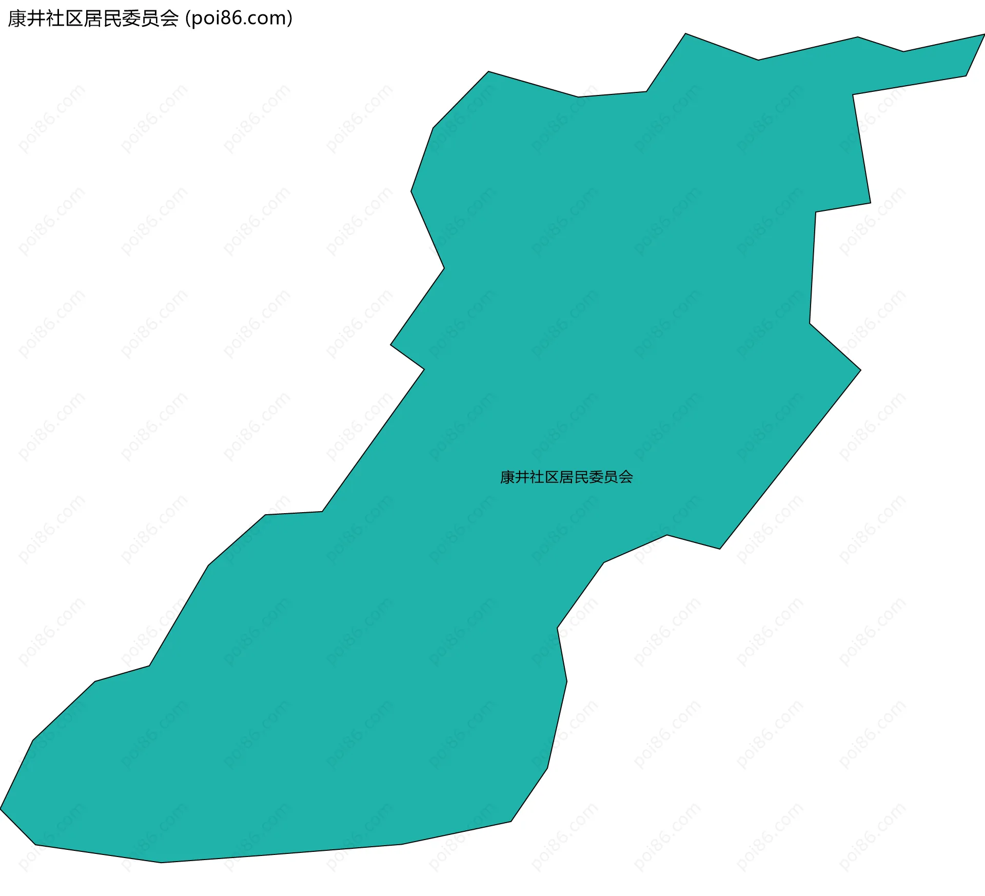 康井社区居民委员会边界地图
