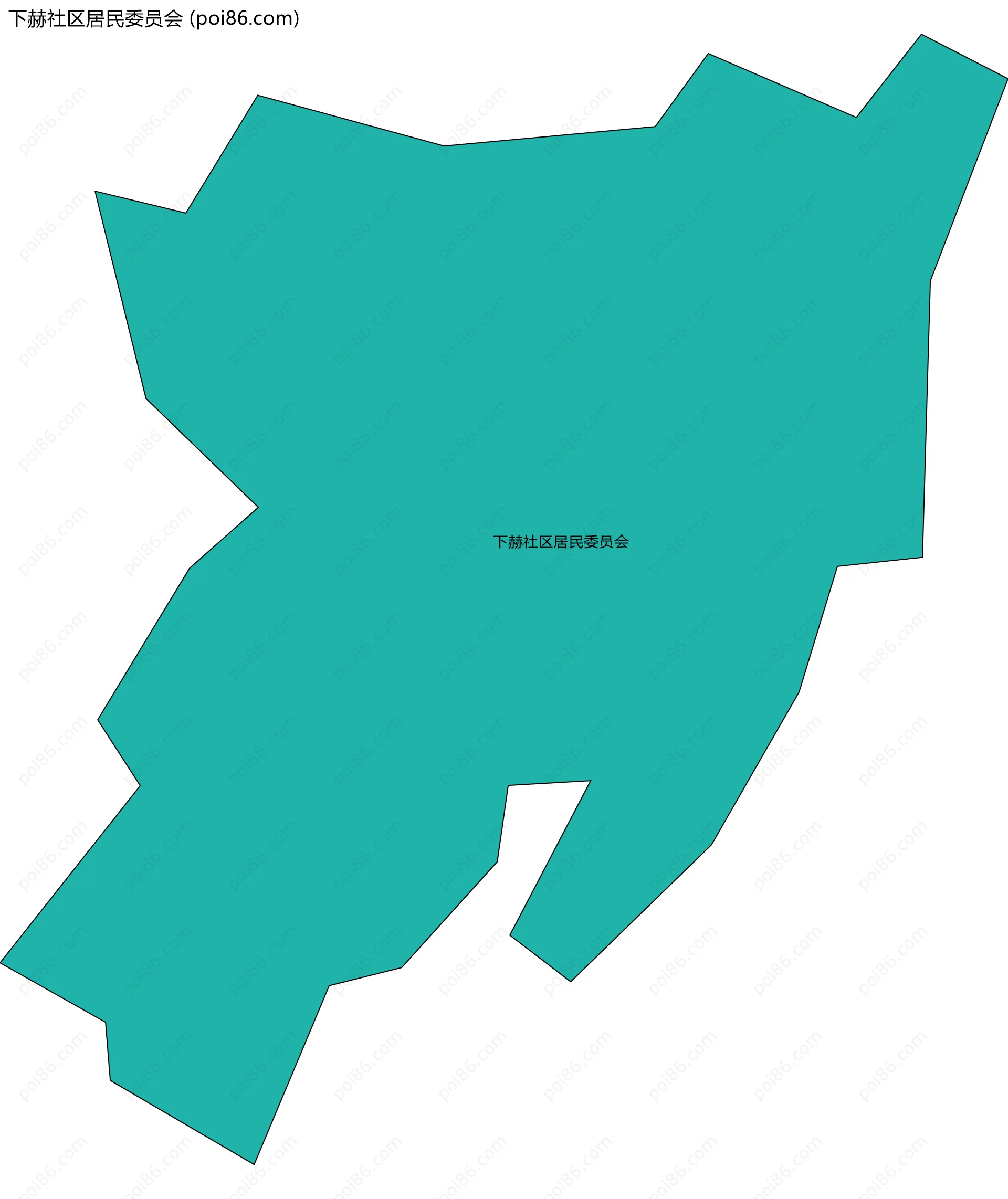 下赫社区居民委员会边界地图