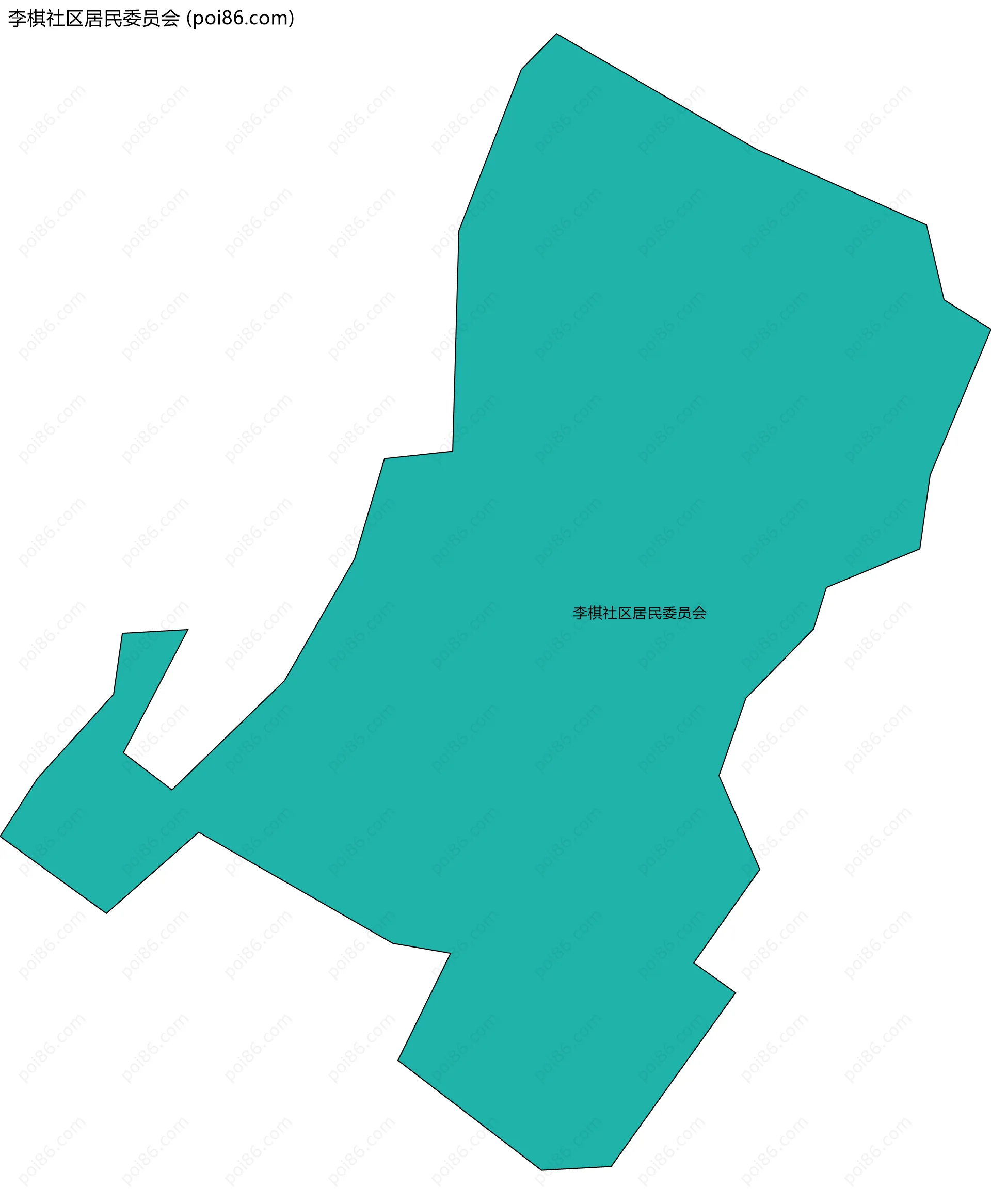 李棋社区居民委员会边界地图