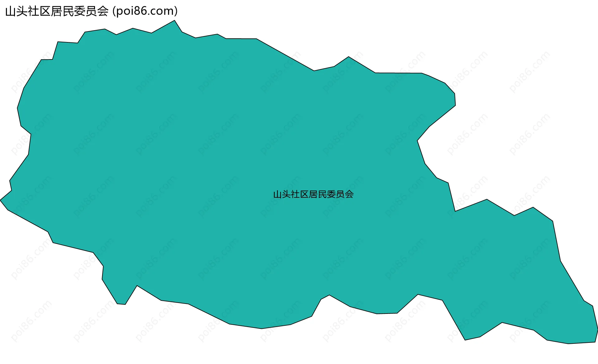 山头社区居民委员会边界地图