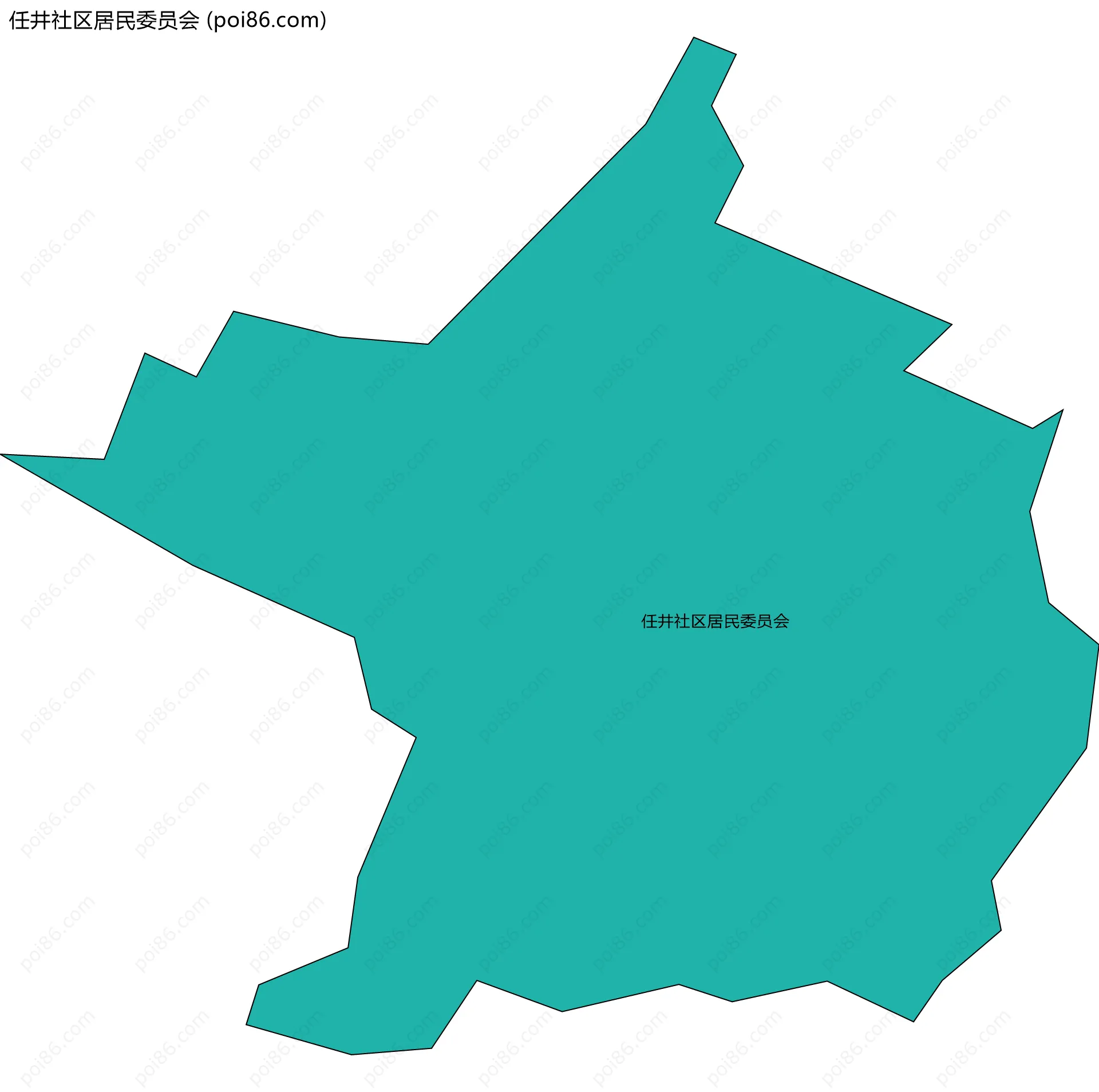 任井社区居民委员会边界地图