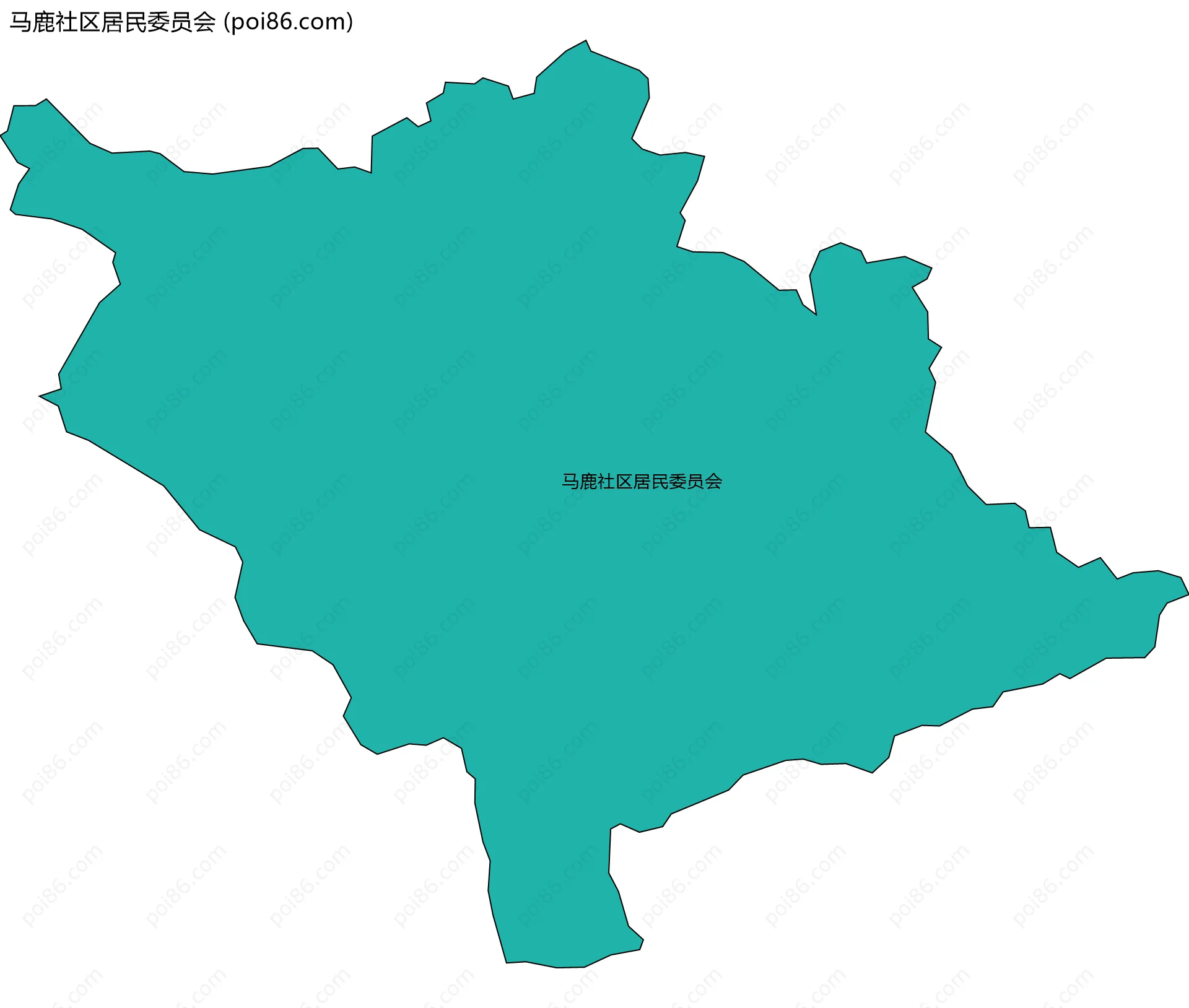 马鹿社区居民委员会边界地图