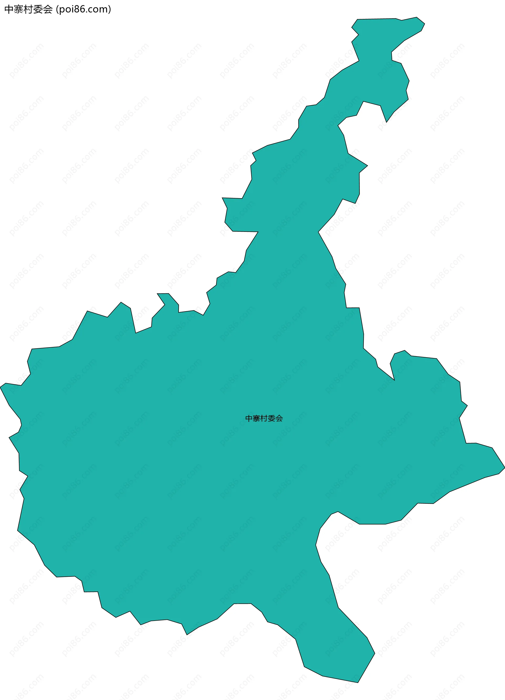 中寨村委会边界地图