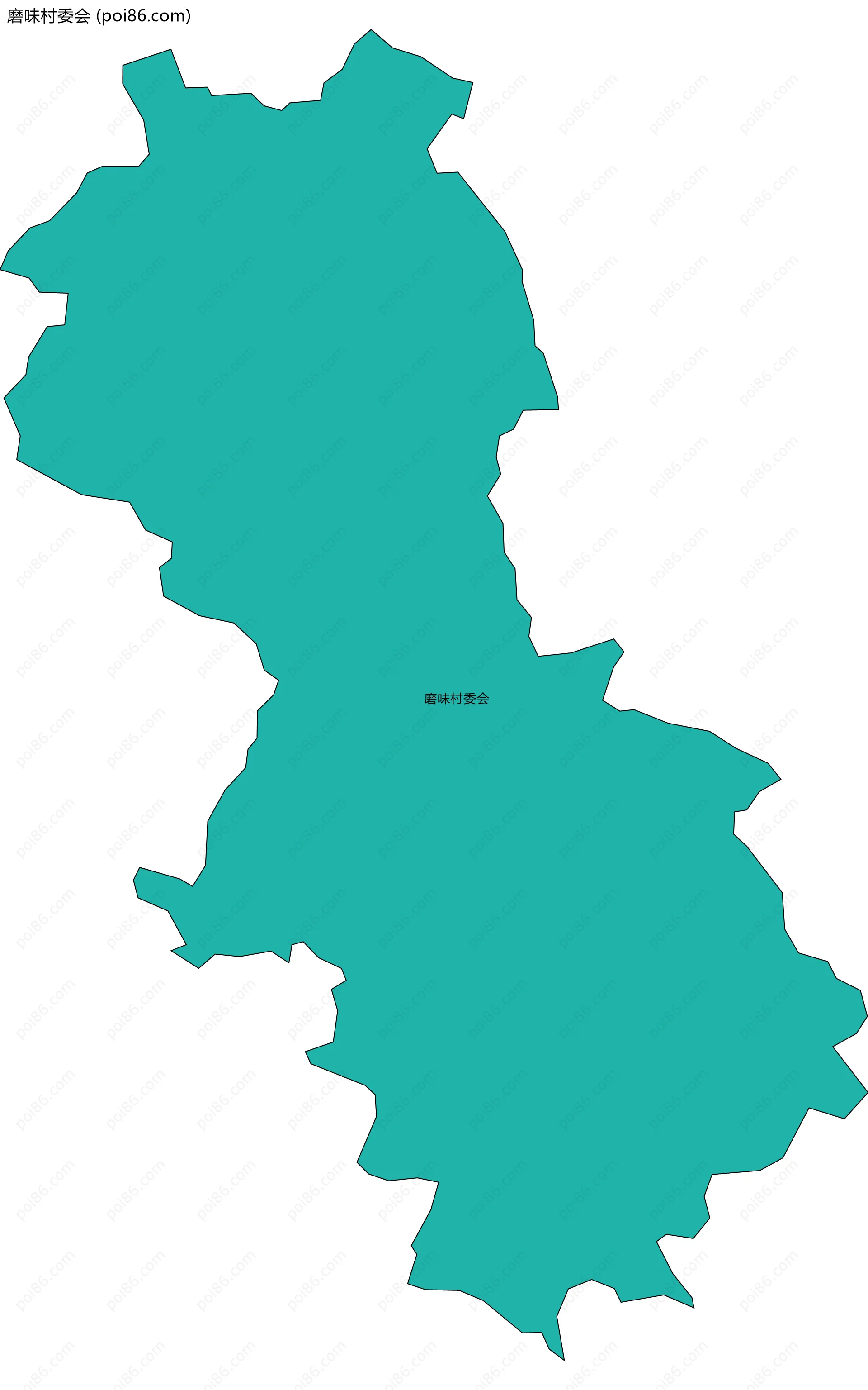 磨味村委会边界地图
