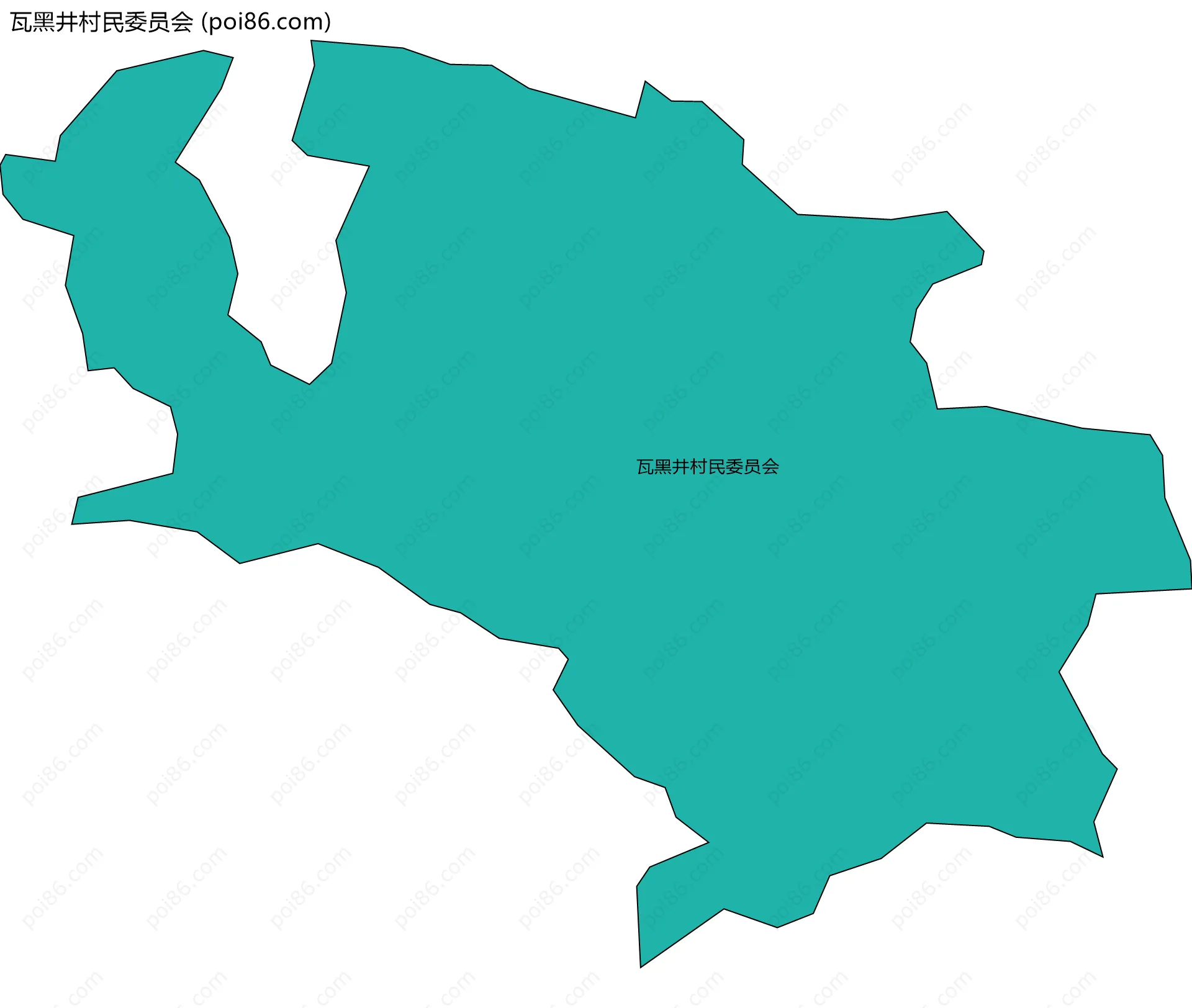 瓦黑井村民委员会边界地图