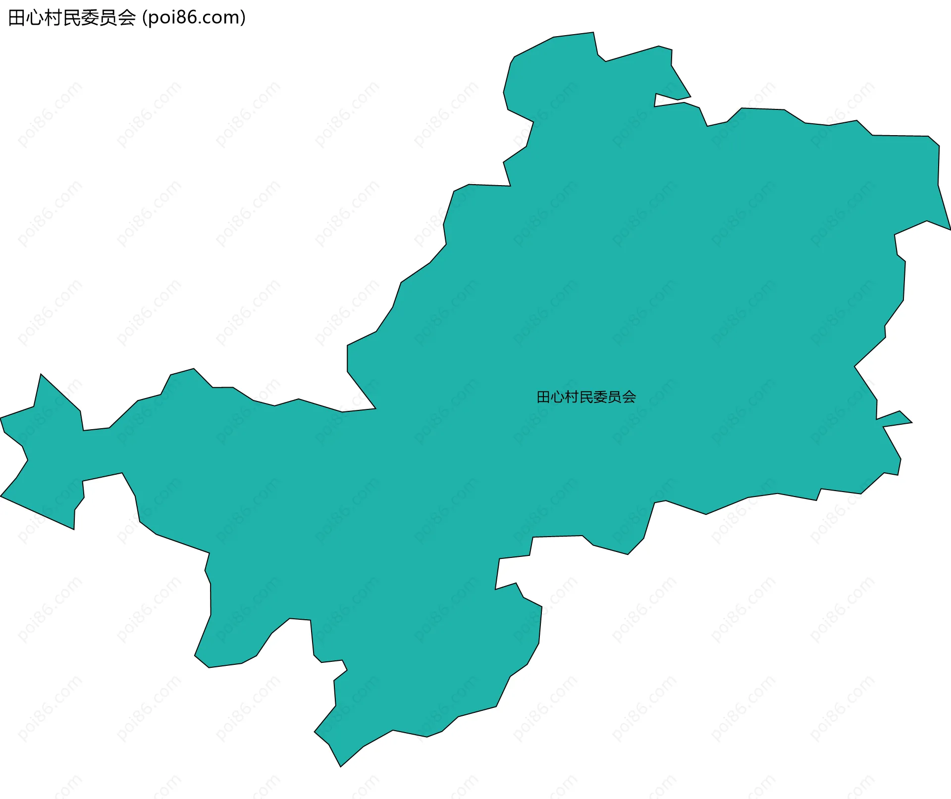田心村民委员会边界地图