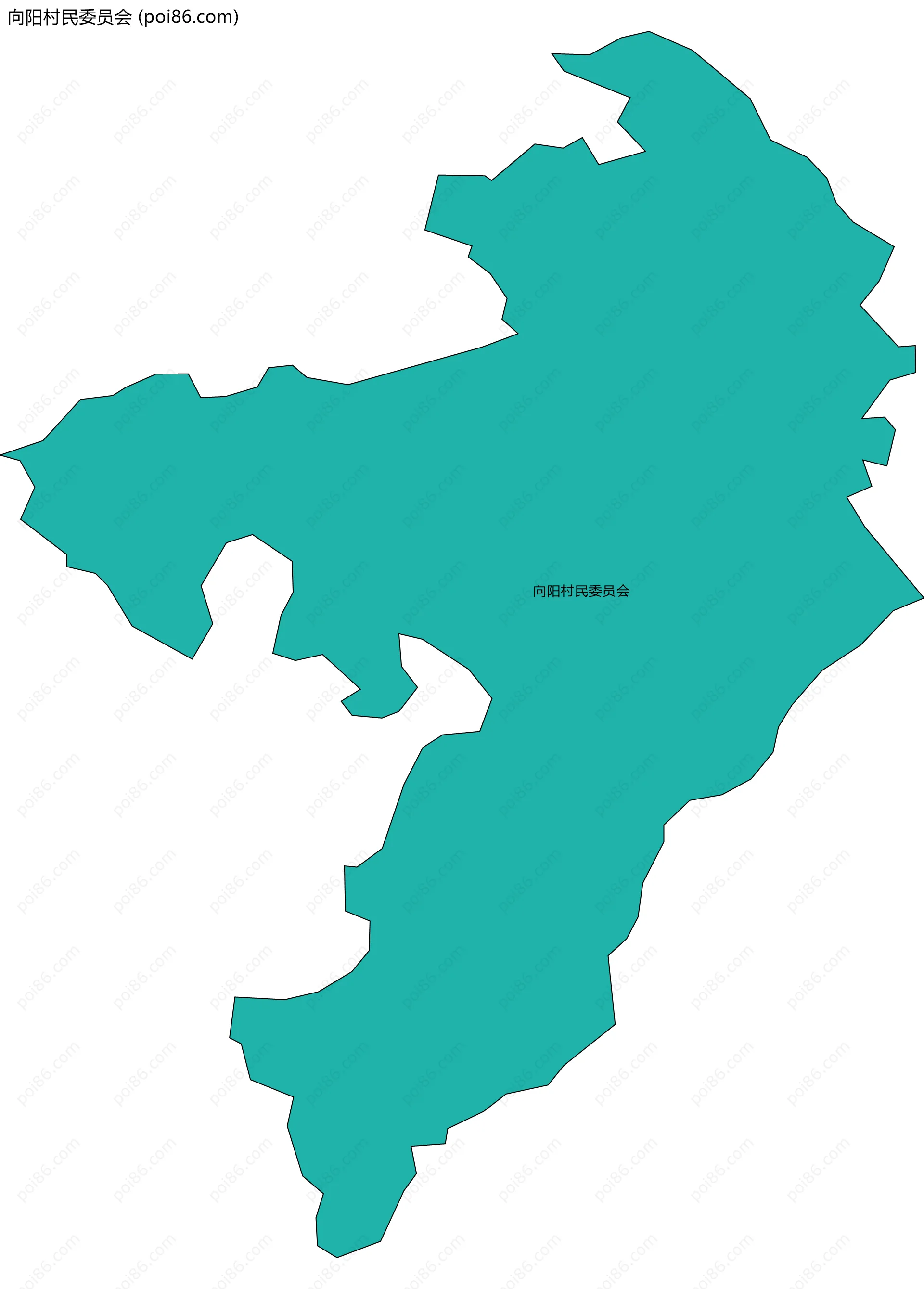 向阳村民委员会边界地图