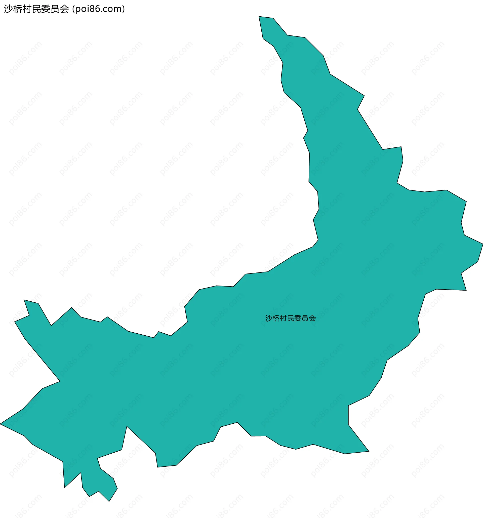 沙桥村民委员会边界地图