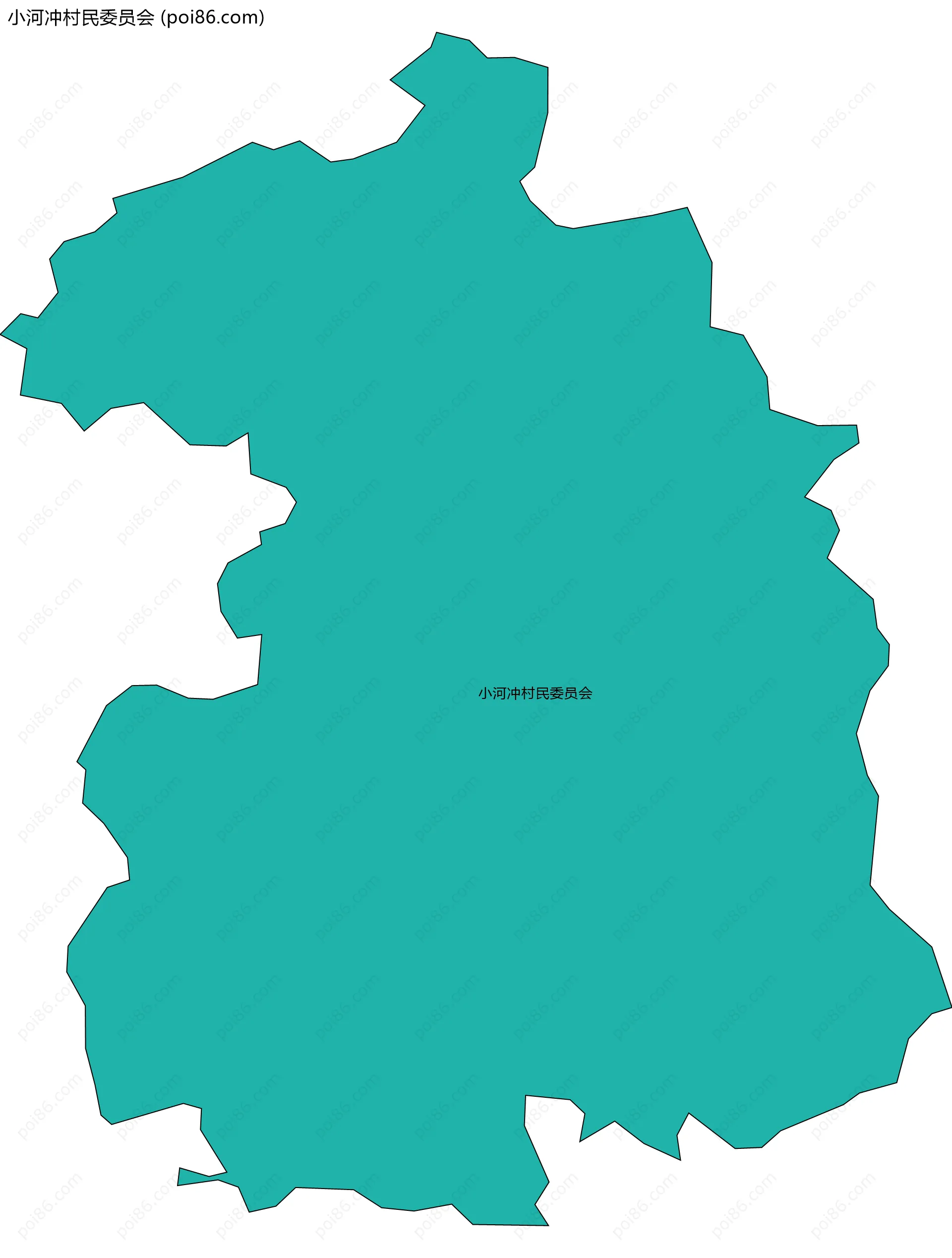 小河冲村民委员会边界地图