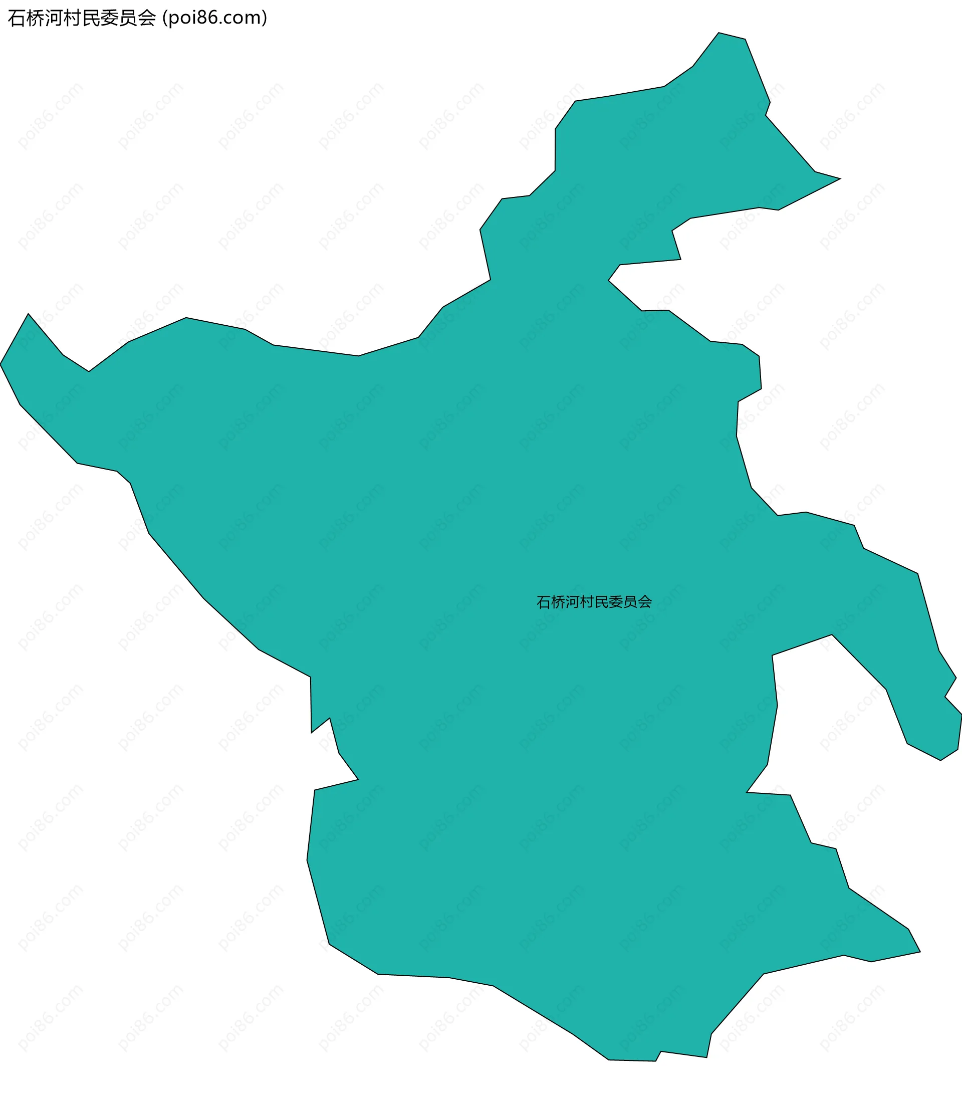 石桥河村民委员会边界地图