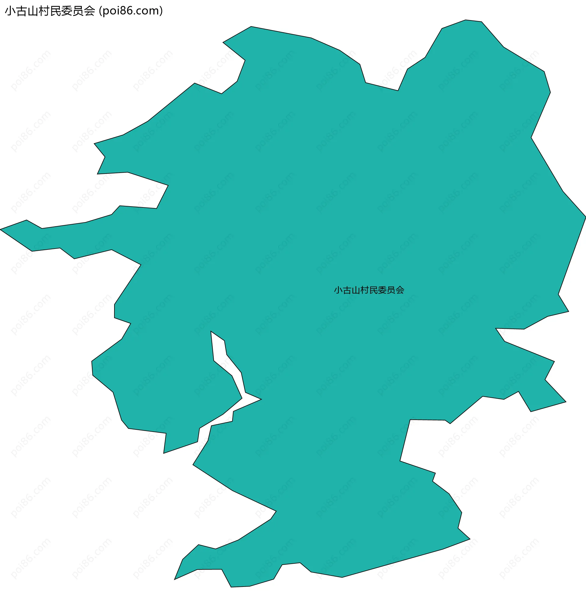 小古山村民委员会边界地图
