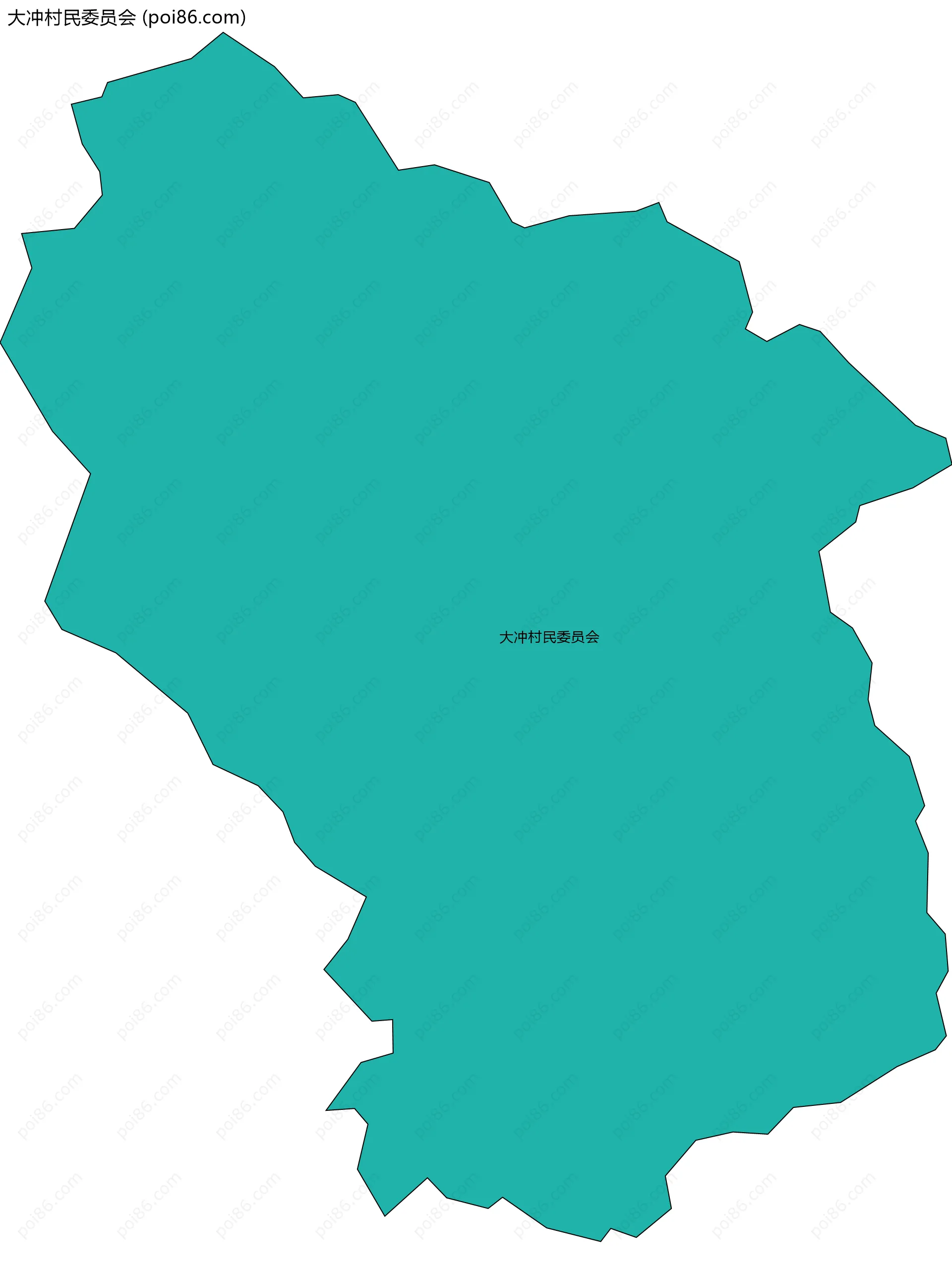 大冲村民委员会边界地图