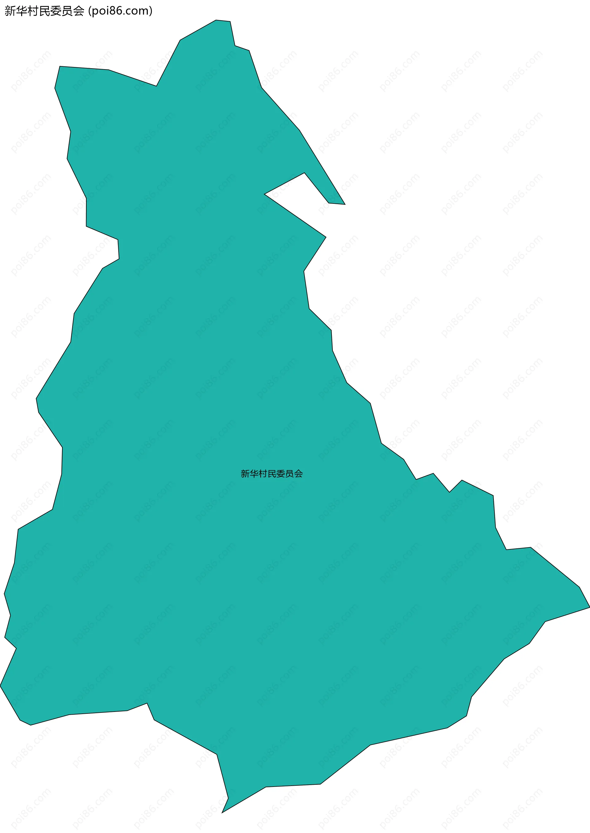 新华村民委员会边界地图