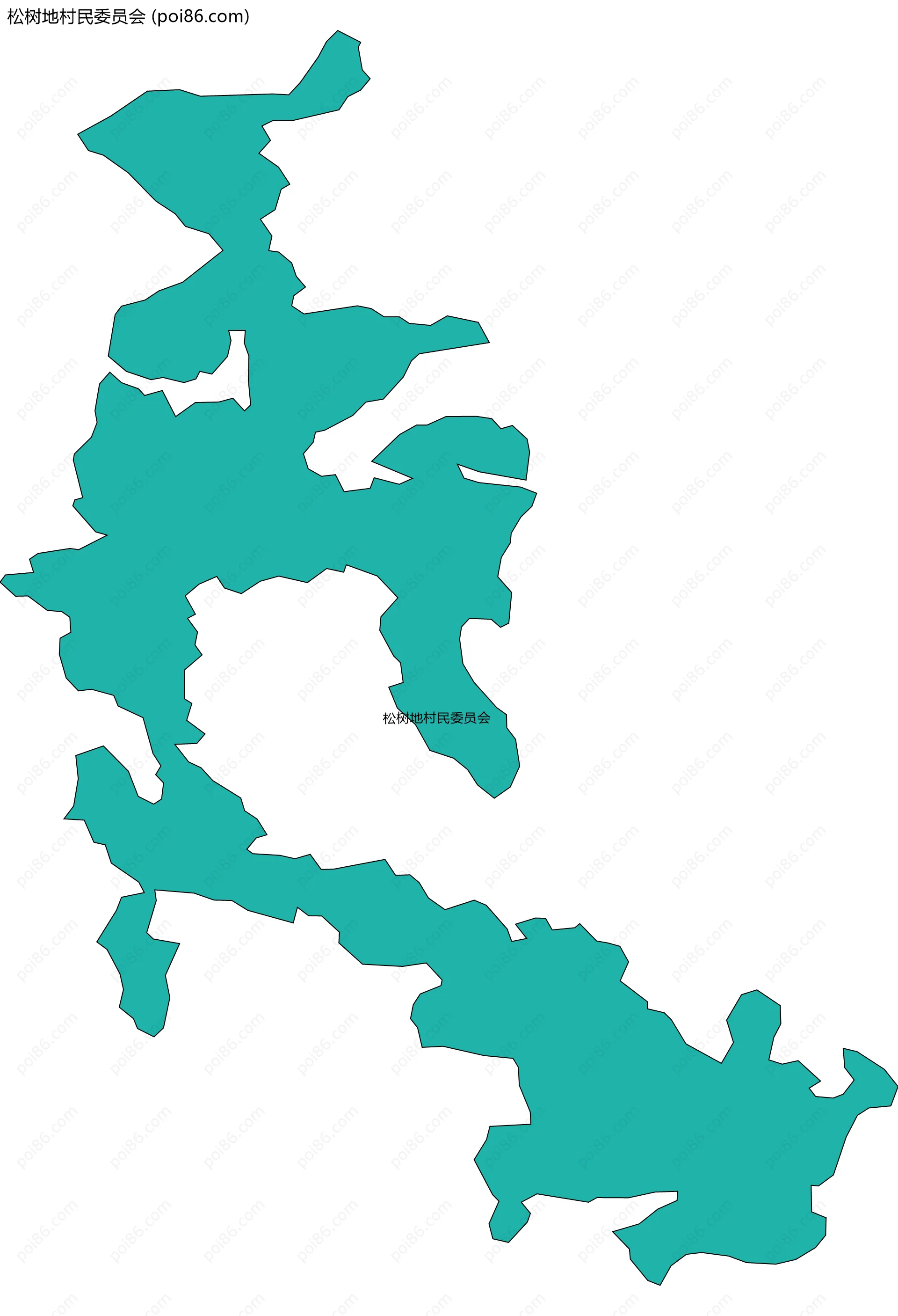 松树地村民委员会边界地图