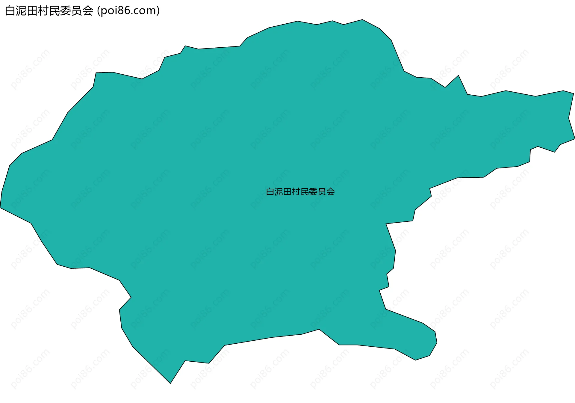 白泥田村民委员会边界地图