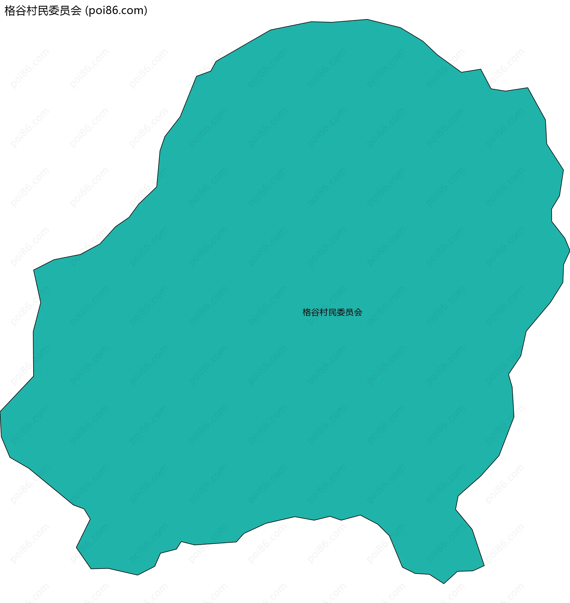 格谷村民委员会边界地图