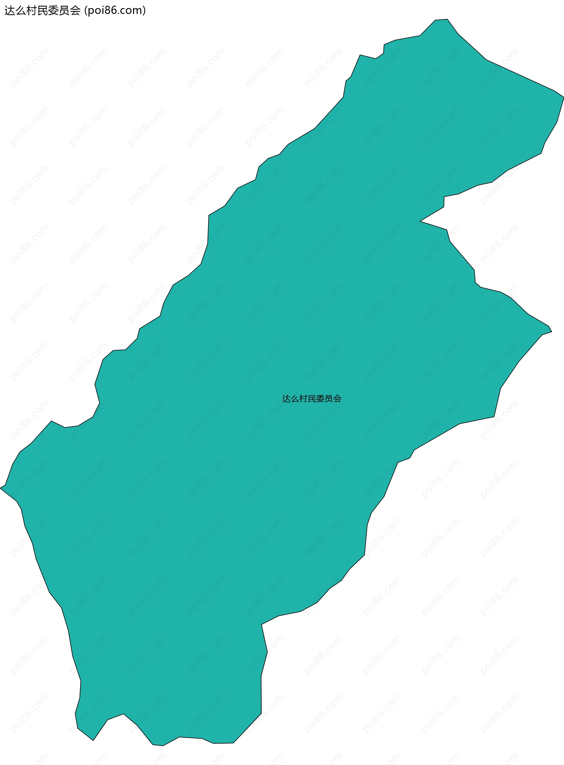 达么村民委员会边界地图