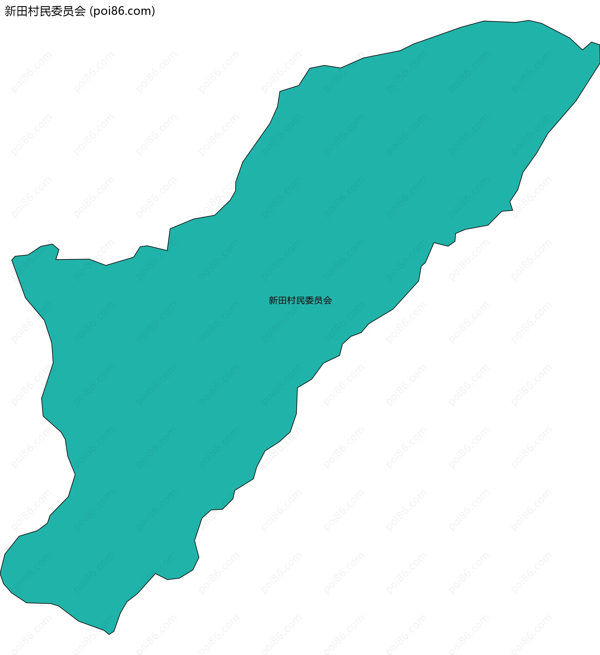 新田村民委员会边界地图