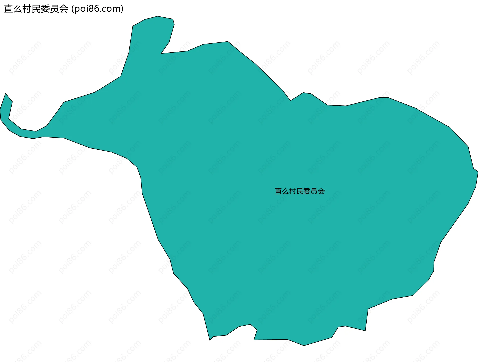 直么村民委员会边界地图