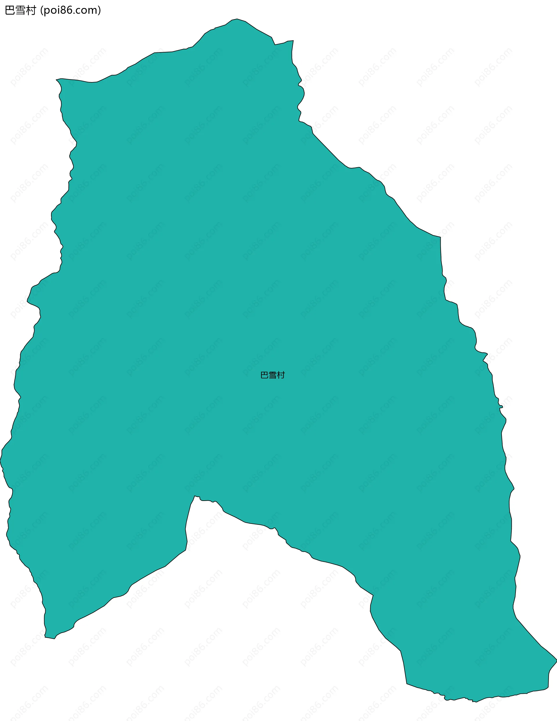 巴雪村边界地图